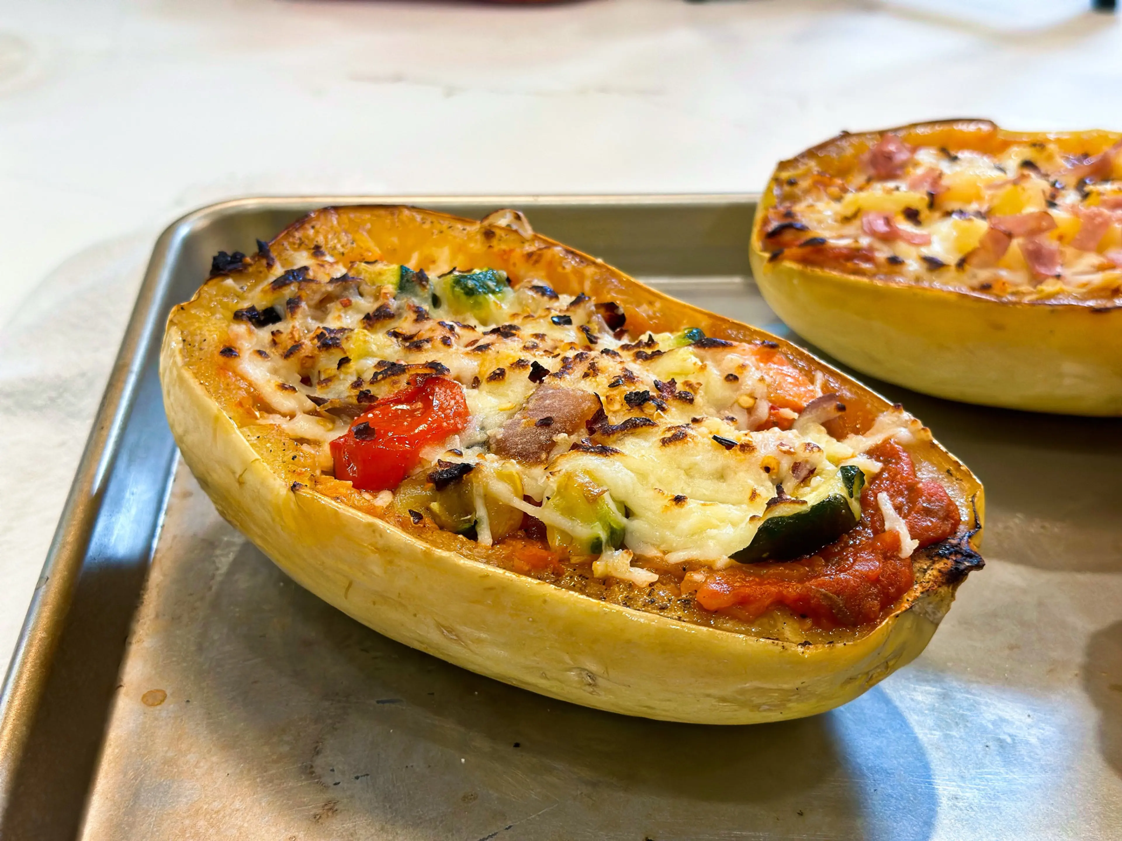 Spaghetti Squash Veggie Pizza