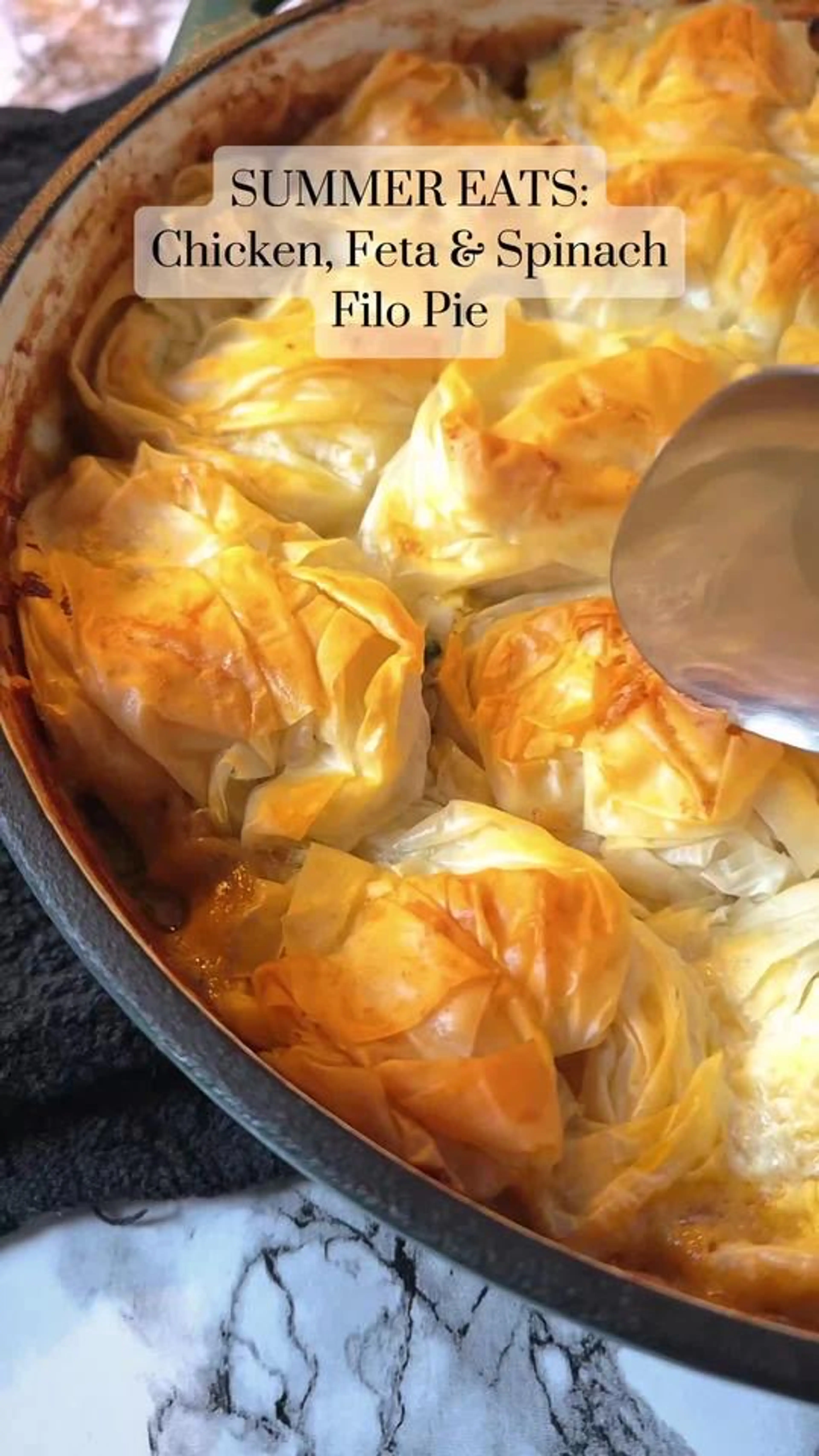 Bismillah. Chicken, Feta & Spinach Filo Pie