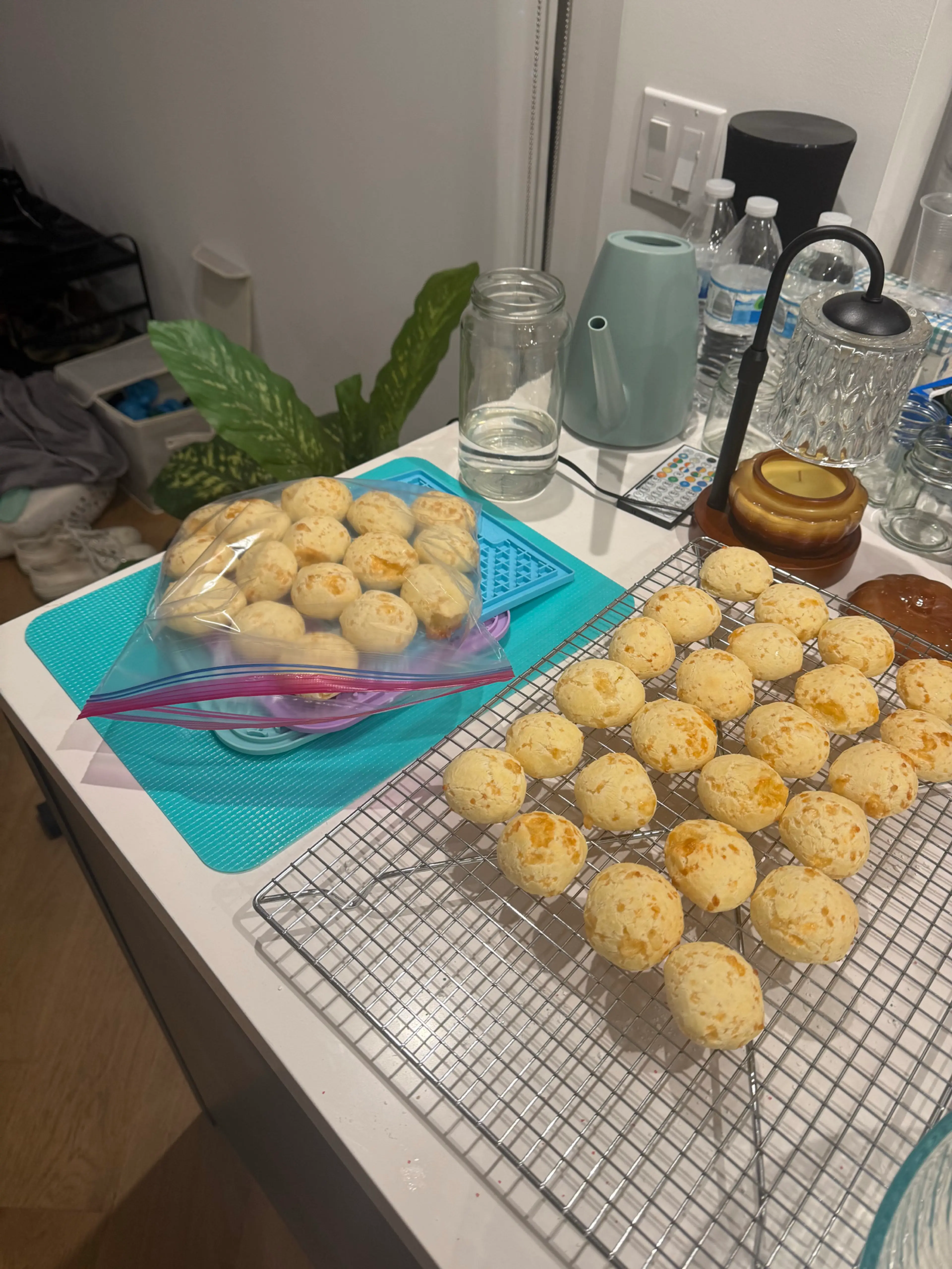 Brazilian Cheese Rolls with Green Butter