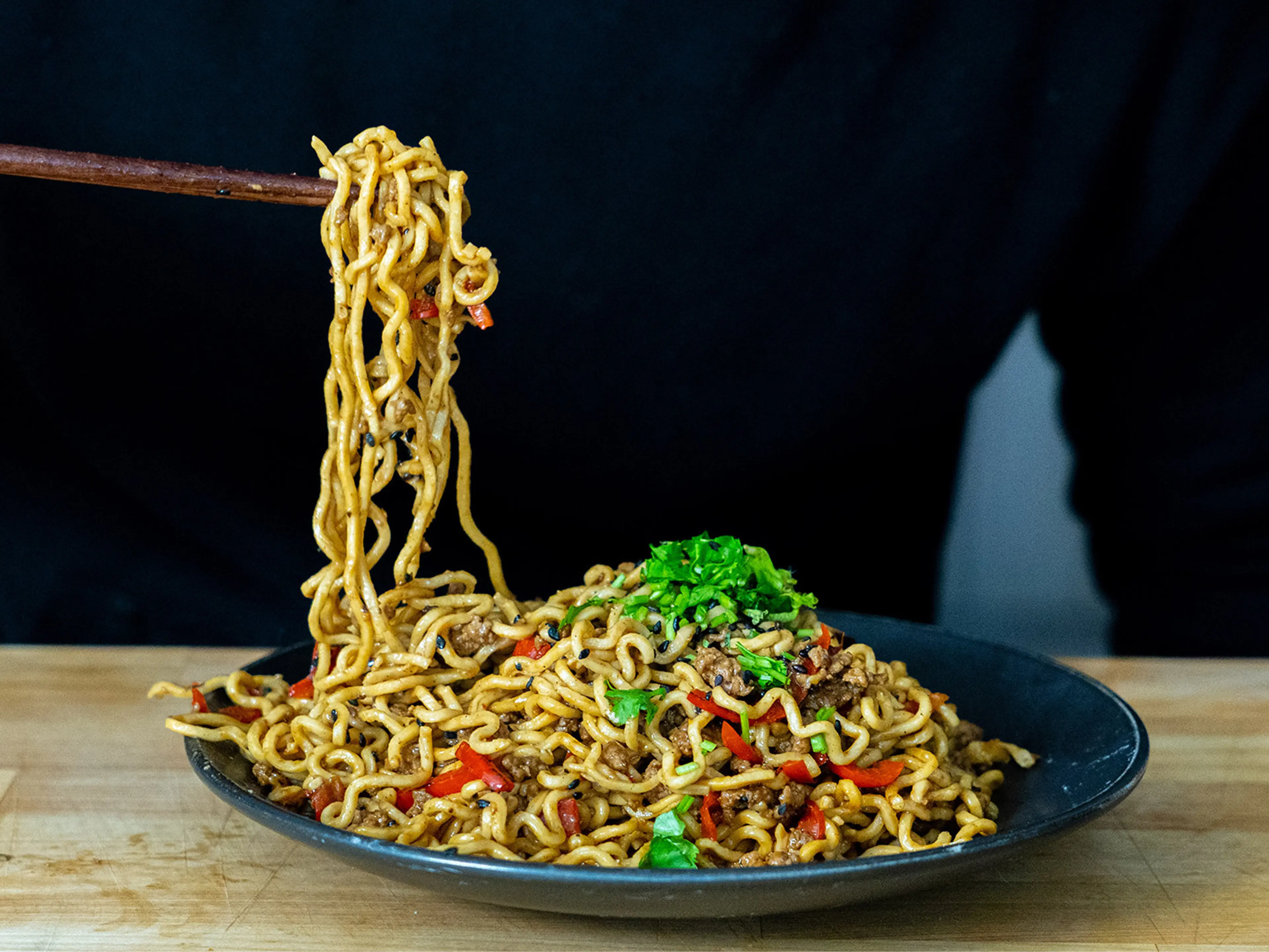 Spicy Garlicky Noodles (High Protein)