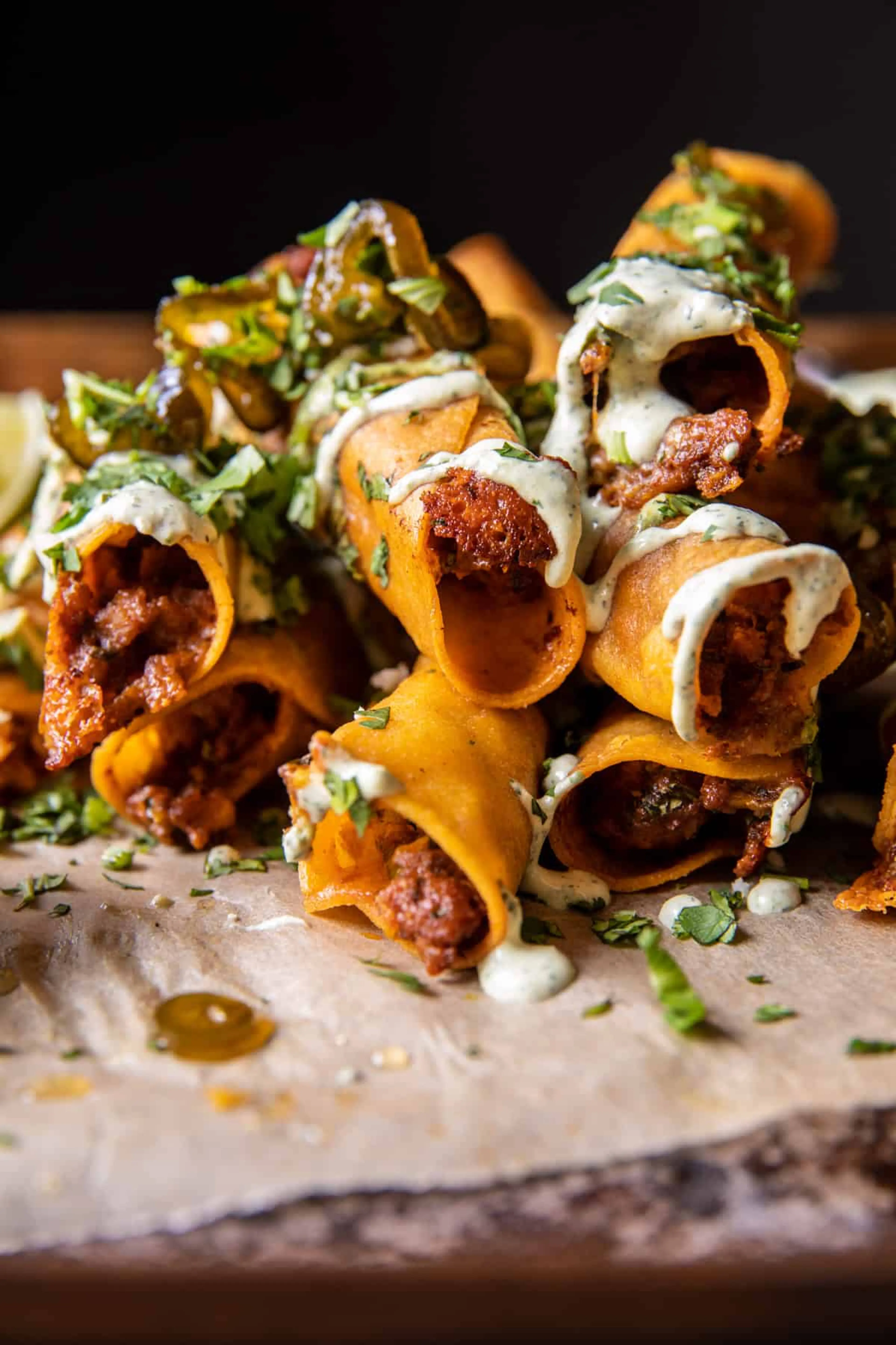 Crispy Chipotle Chicken Cream Cheese Taquitos