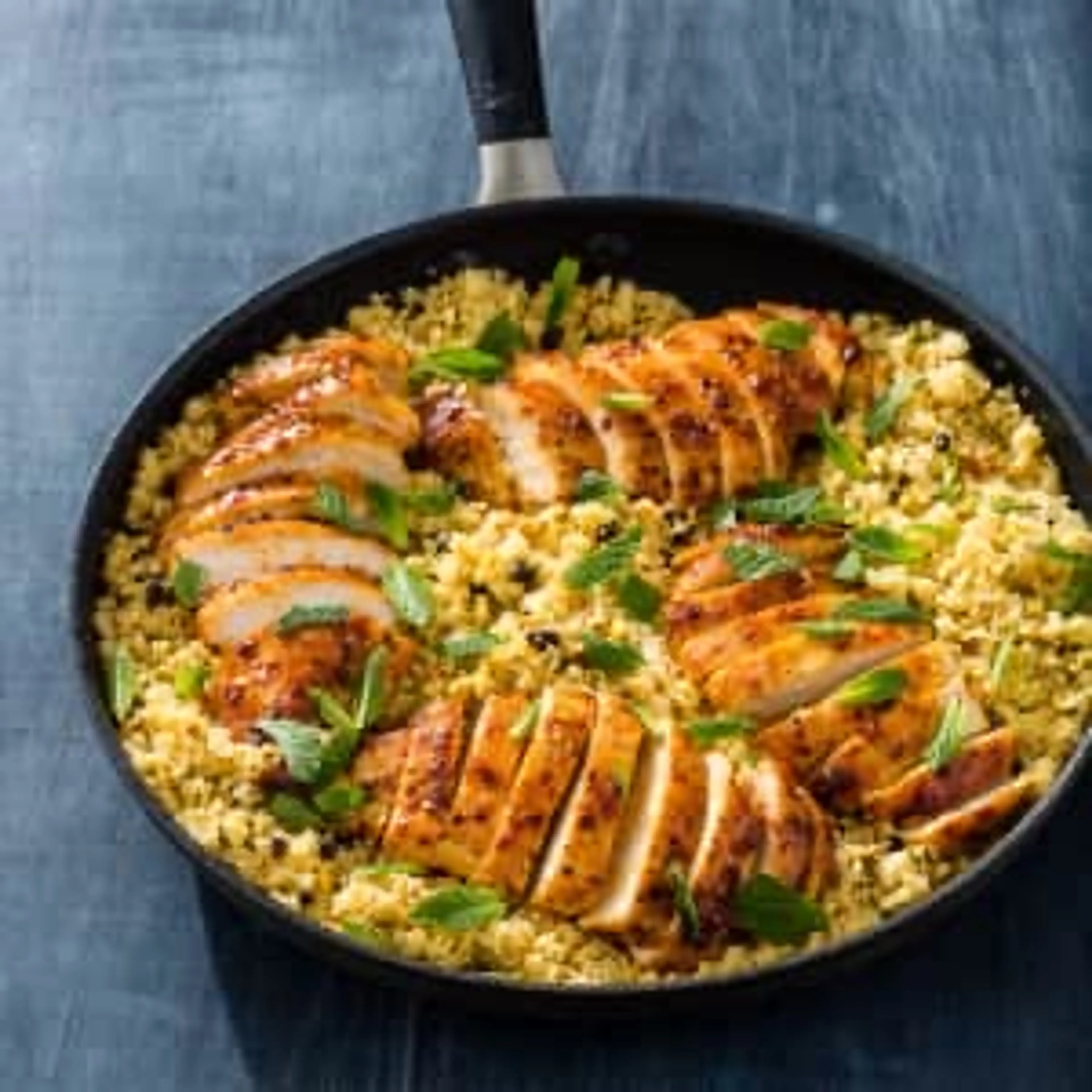 Glazed Chicken Breasts with Currant-Pistachio Couscous