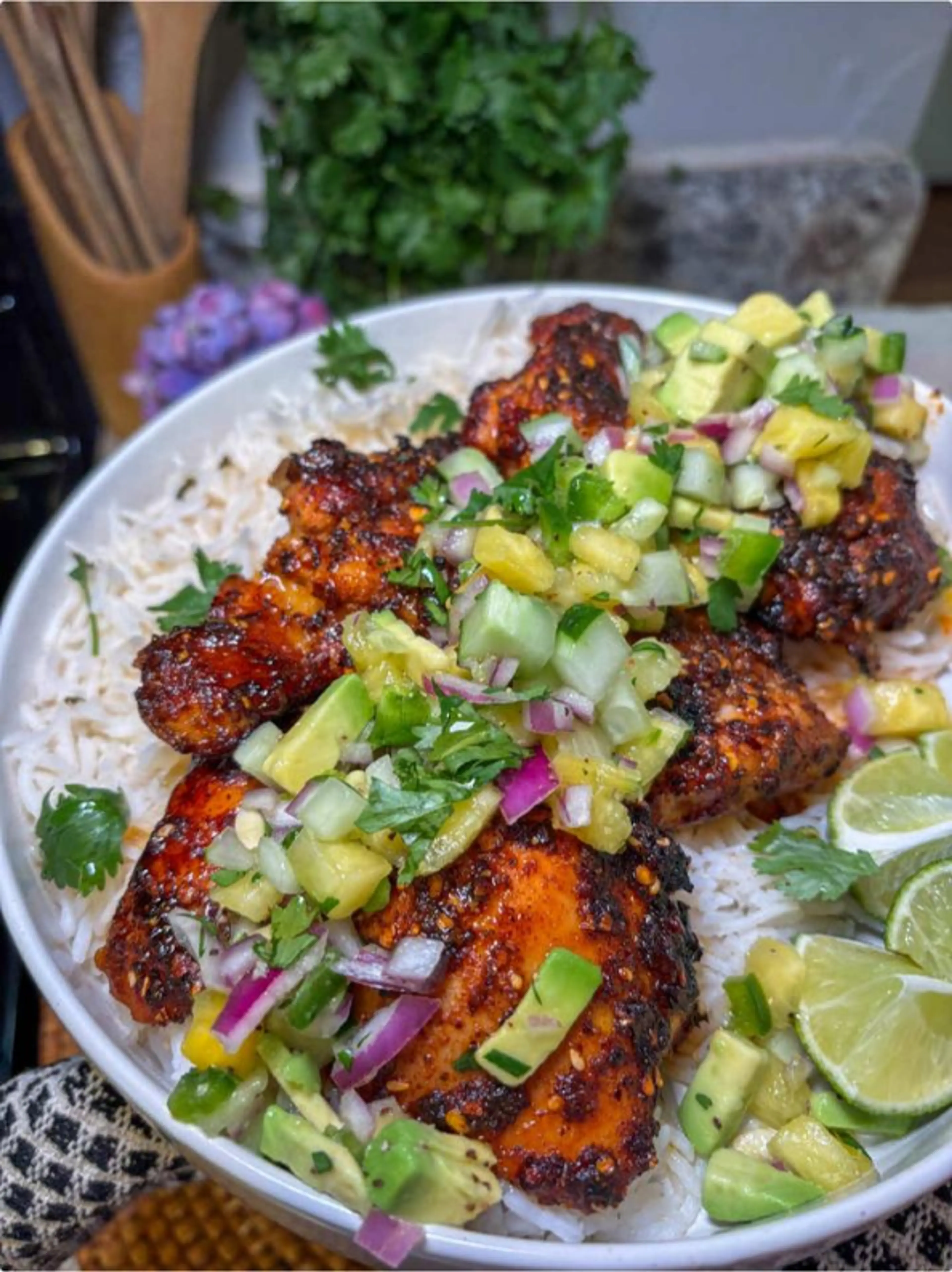 Chili Crunch Honey Chicken Bowl Recipe
