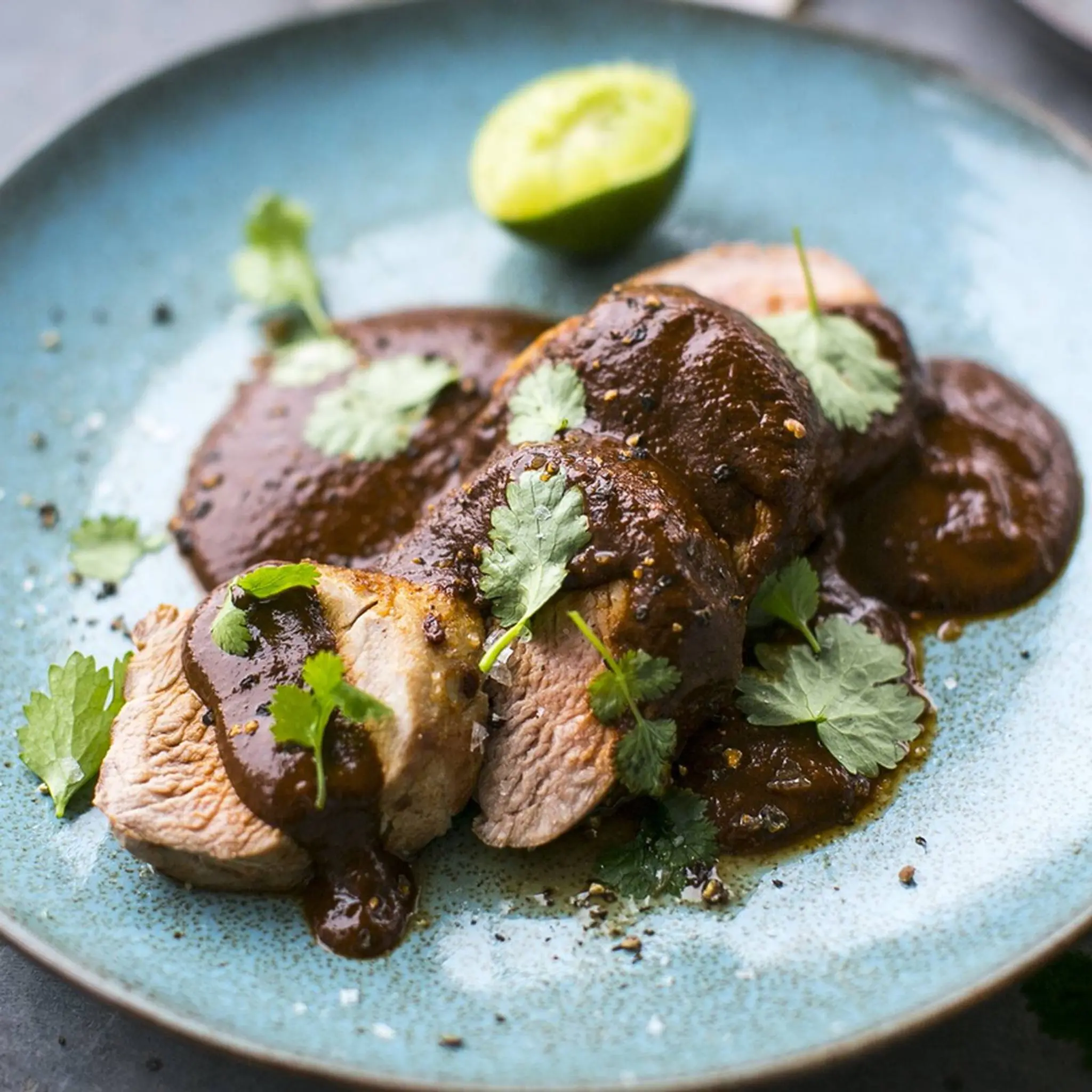 Pork Tenderloin with Mole Poblano Sauce