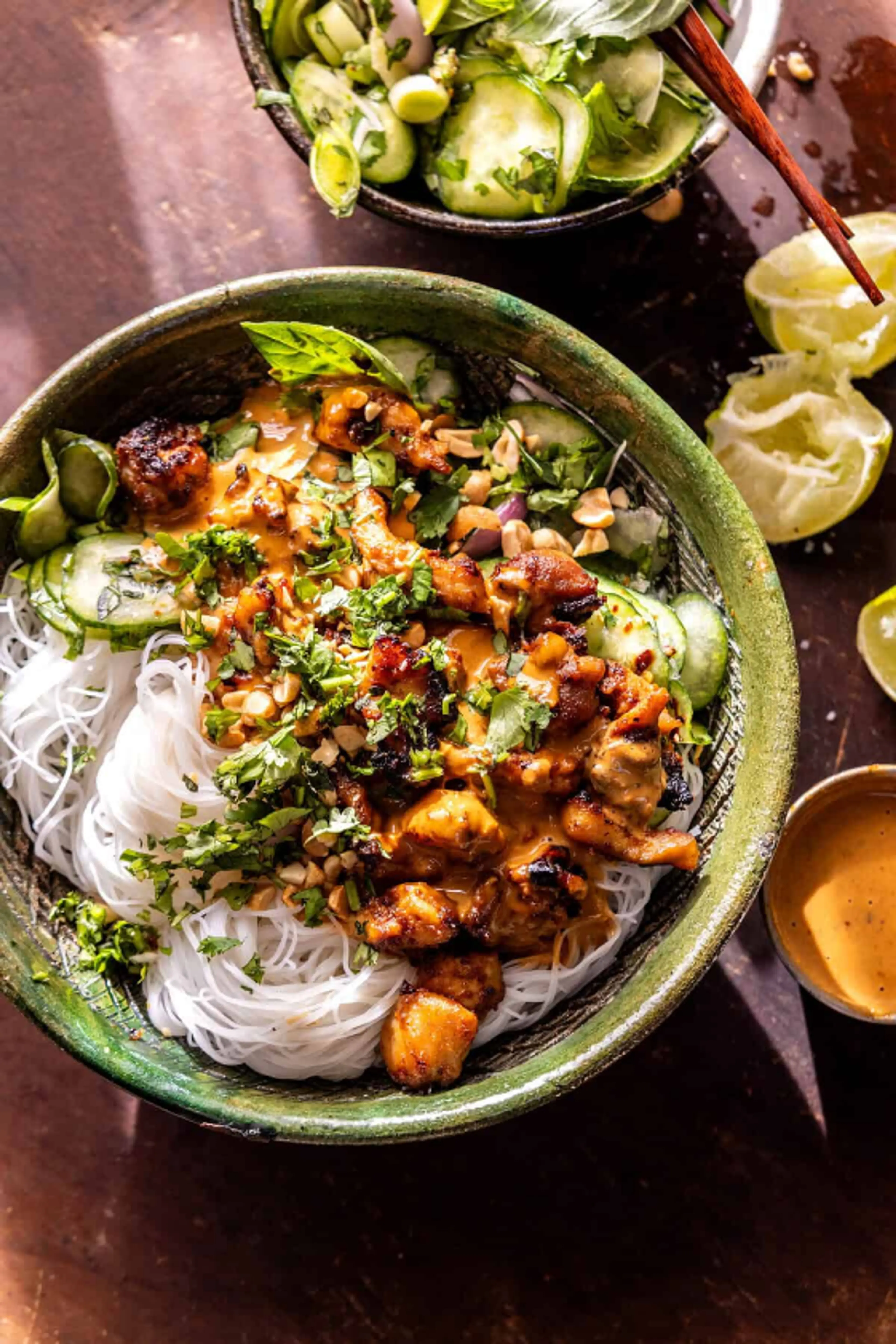 Thai Peanut Chicken Noodle Bowls