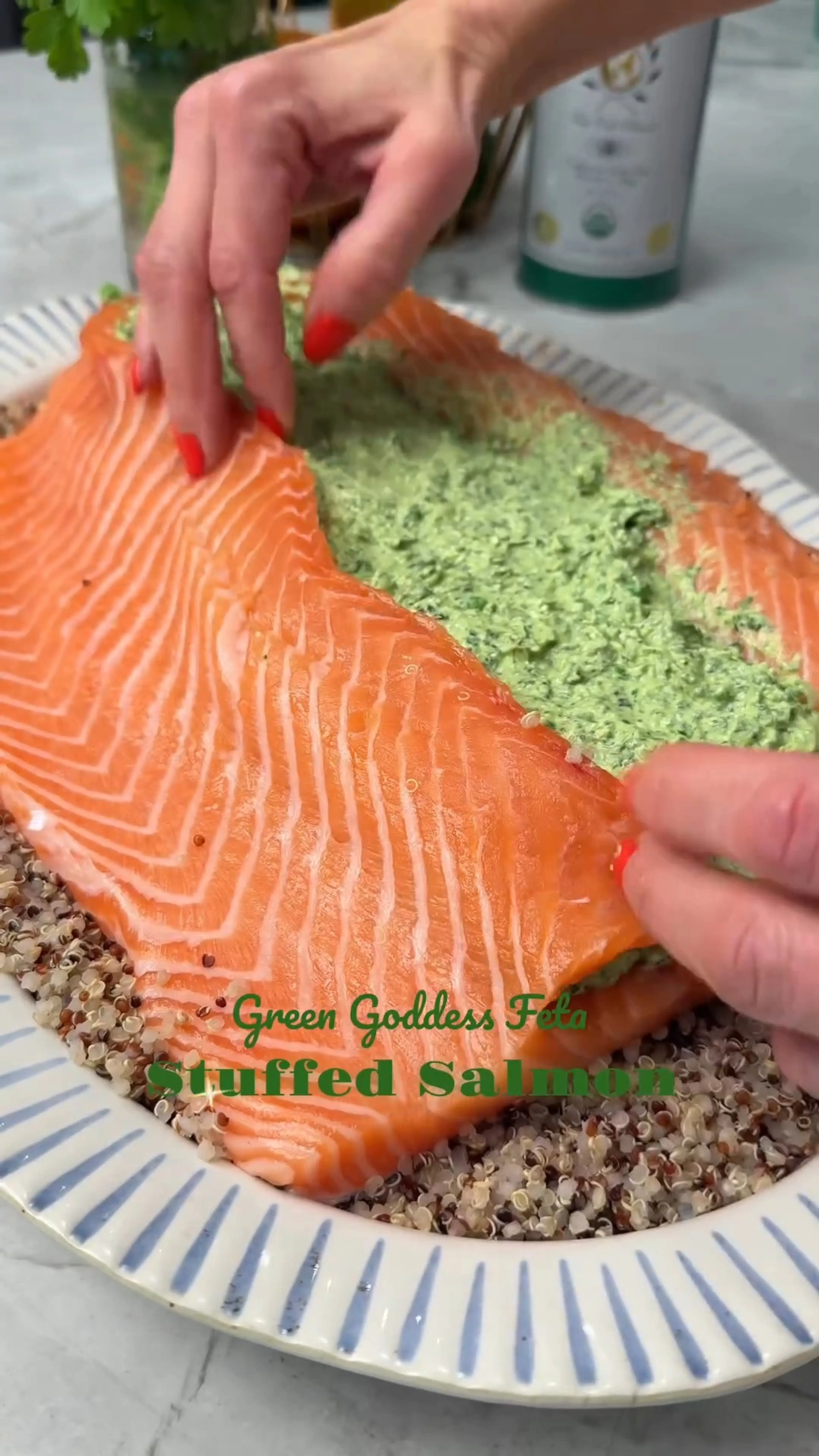Save My Green Goddess Feta Stuffed Salmon (recipe Below) for