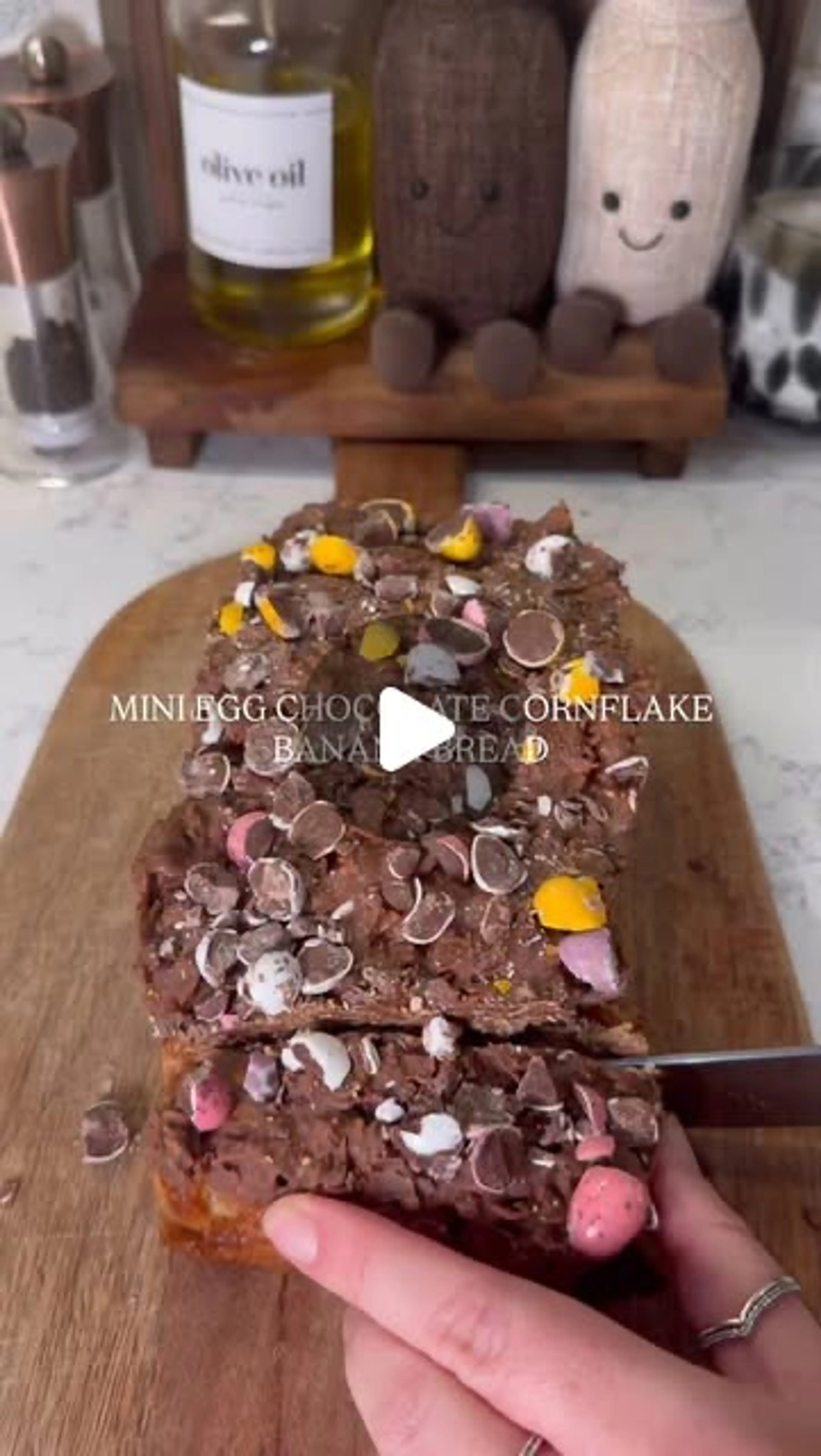 Mini Egg Chocolate Cornflake  Banana Bread