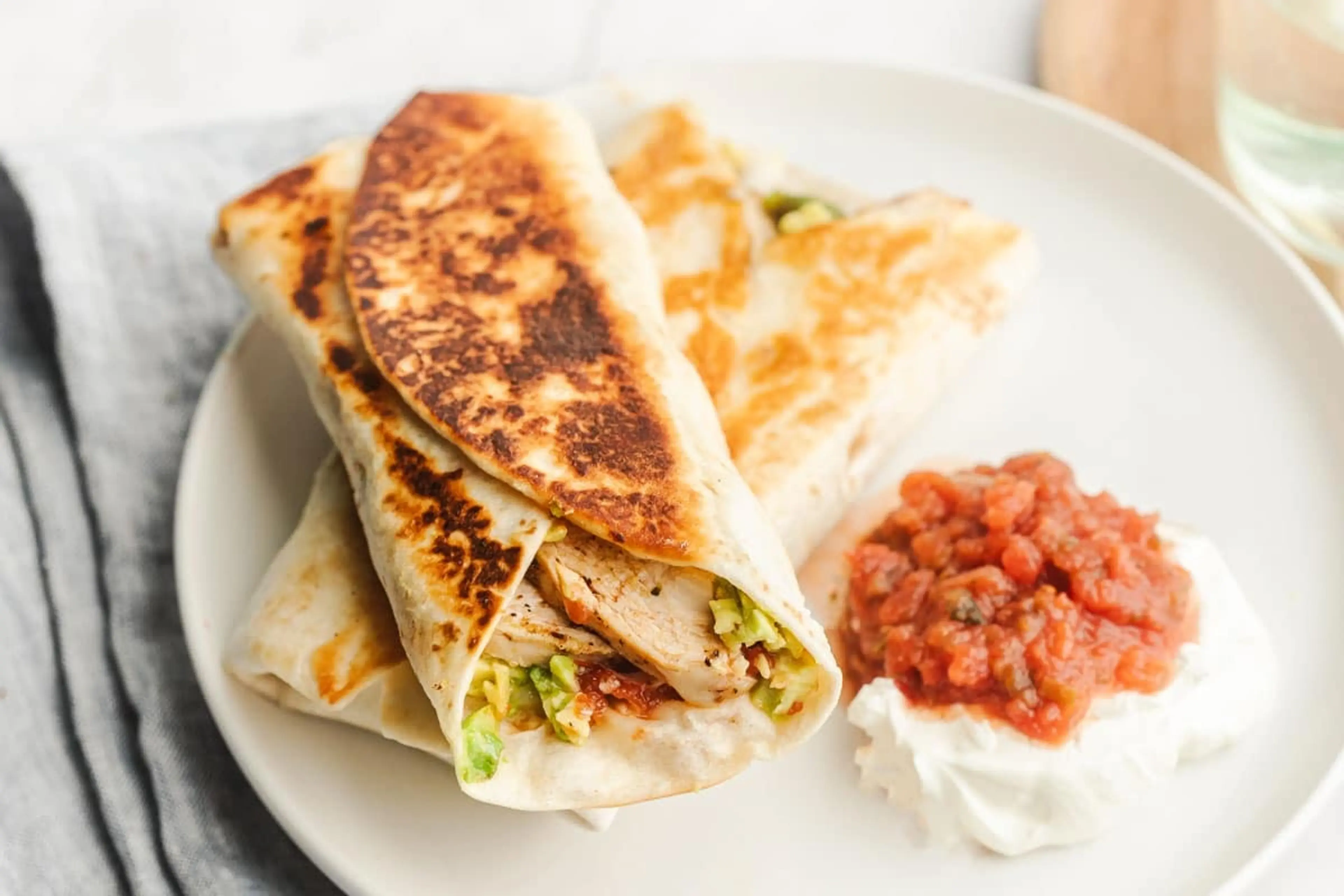Grilled Avocado Chicken Wraps