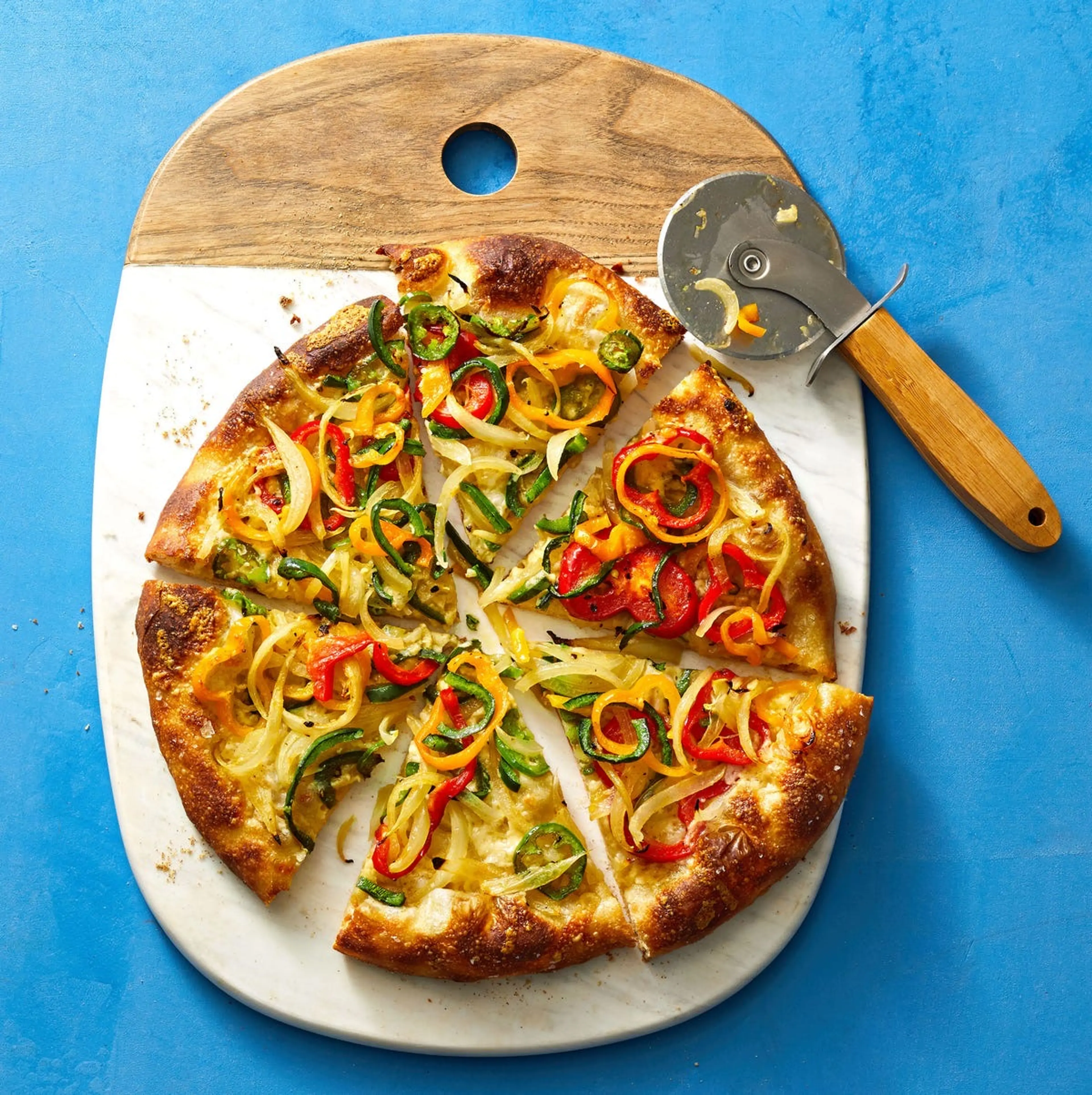 Pepper and Onion Pizza