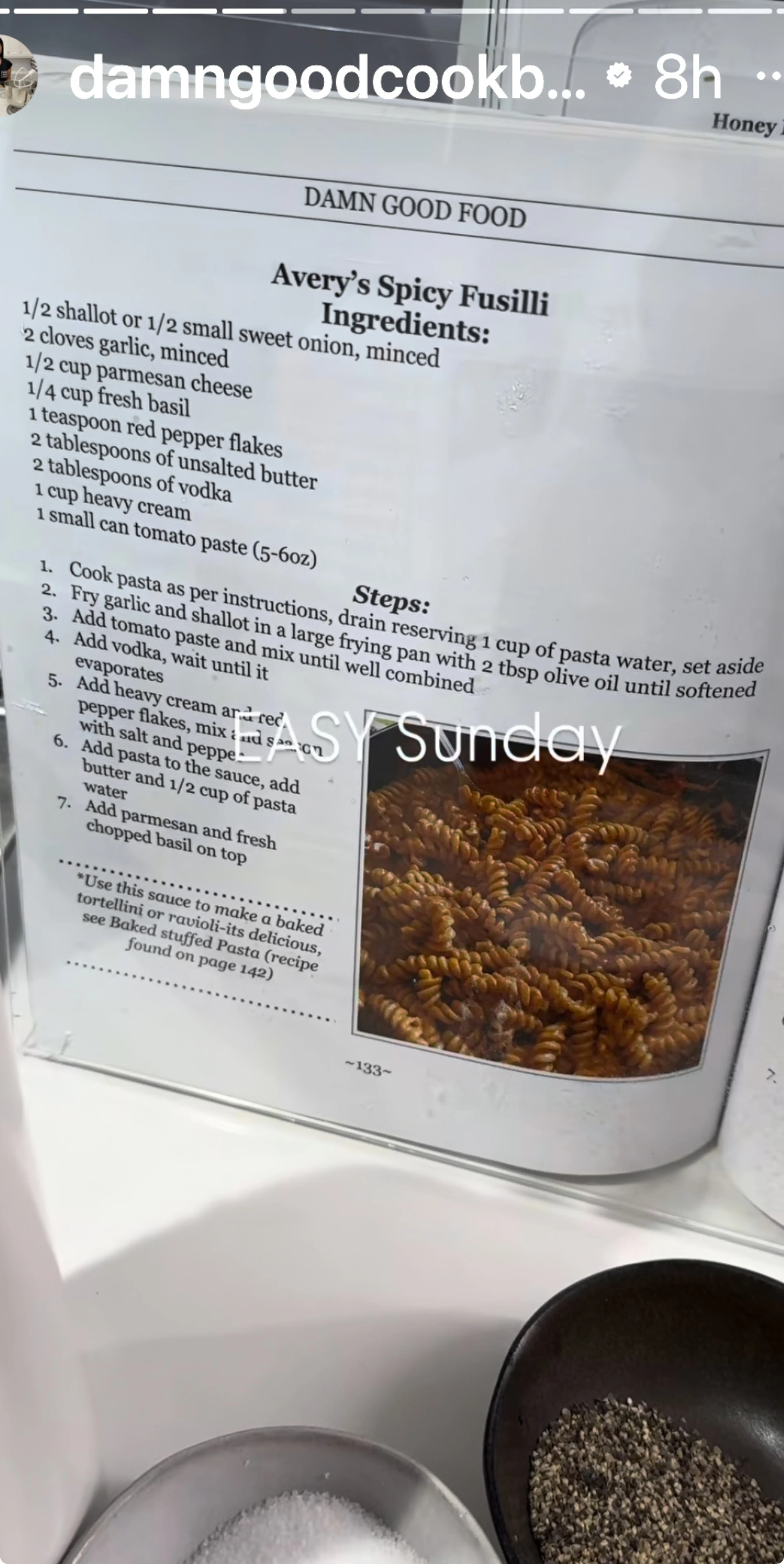 DAMN GOOD FOOD Avery's Spicy Fusilli