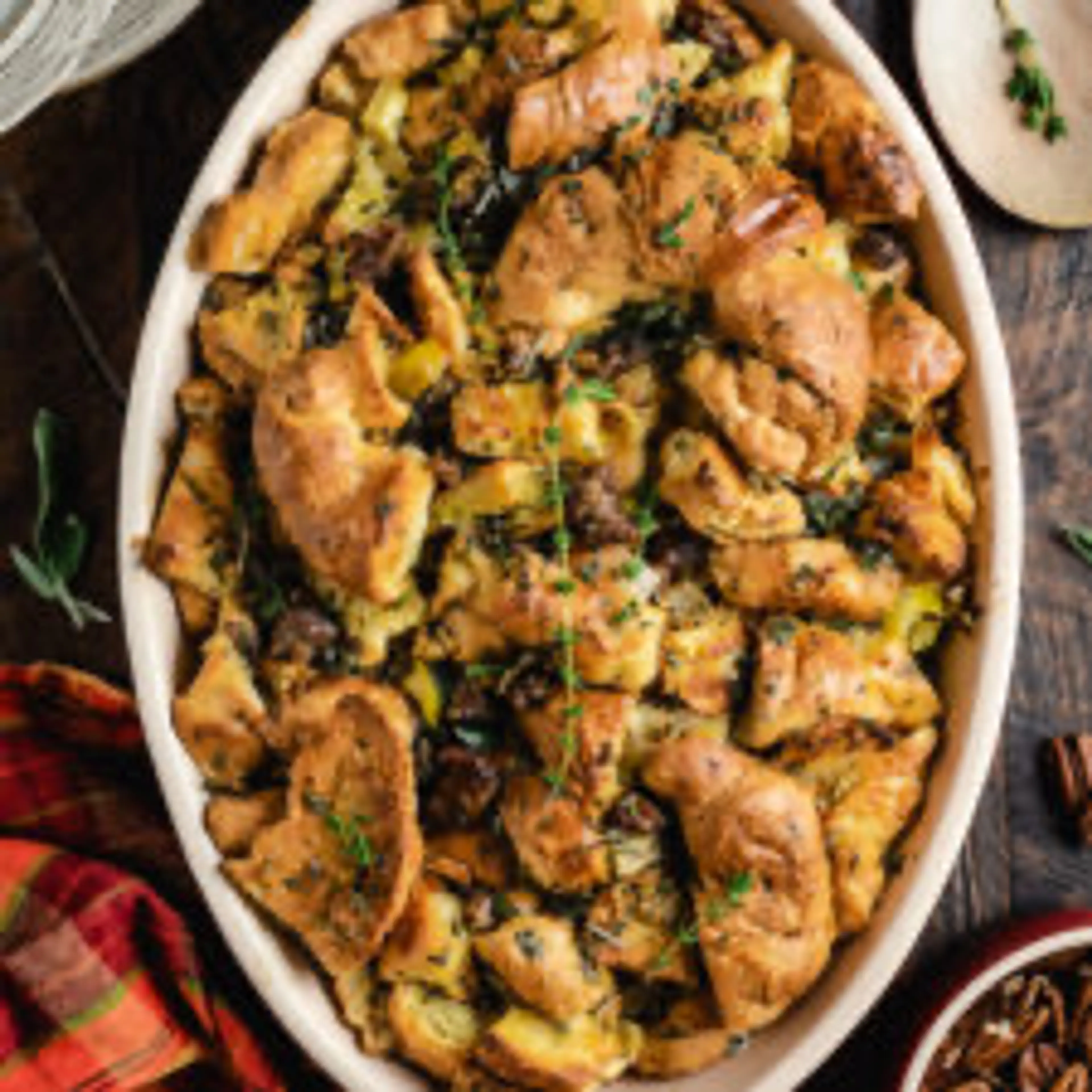 Croissant Sausage Stuffing