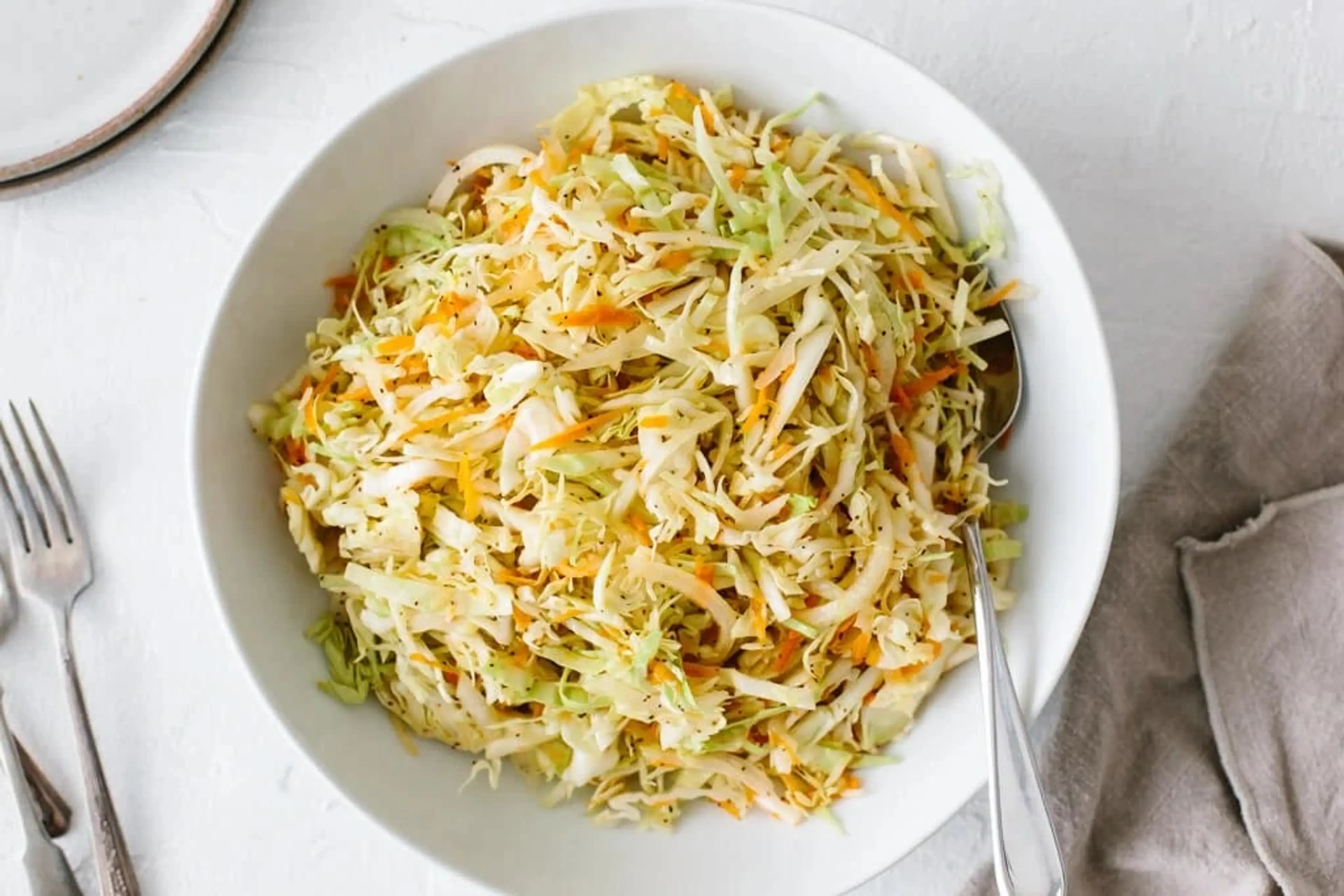 Vinegar Coleslaw Recipe (No Mayo Coleslaw)