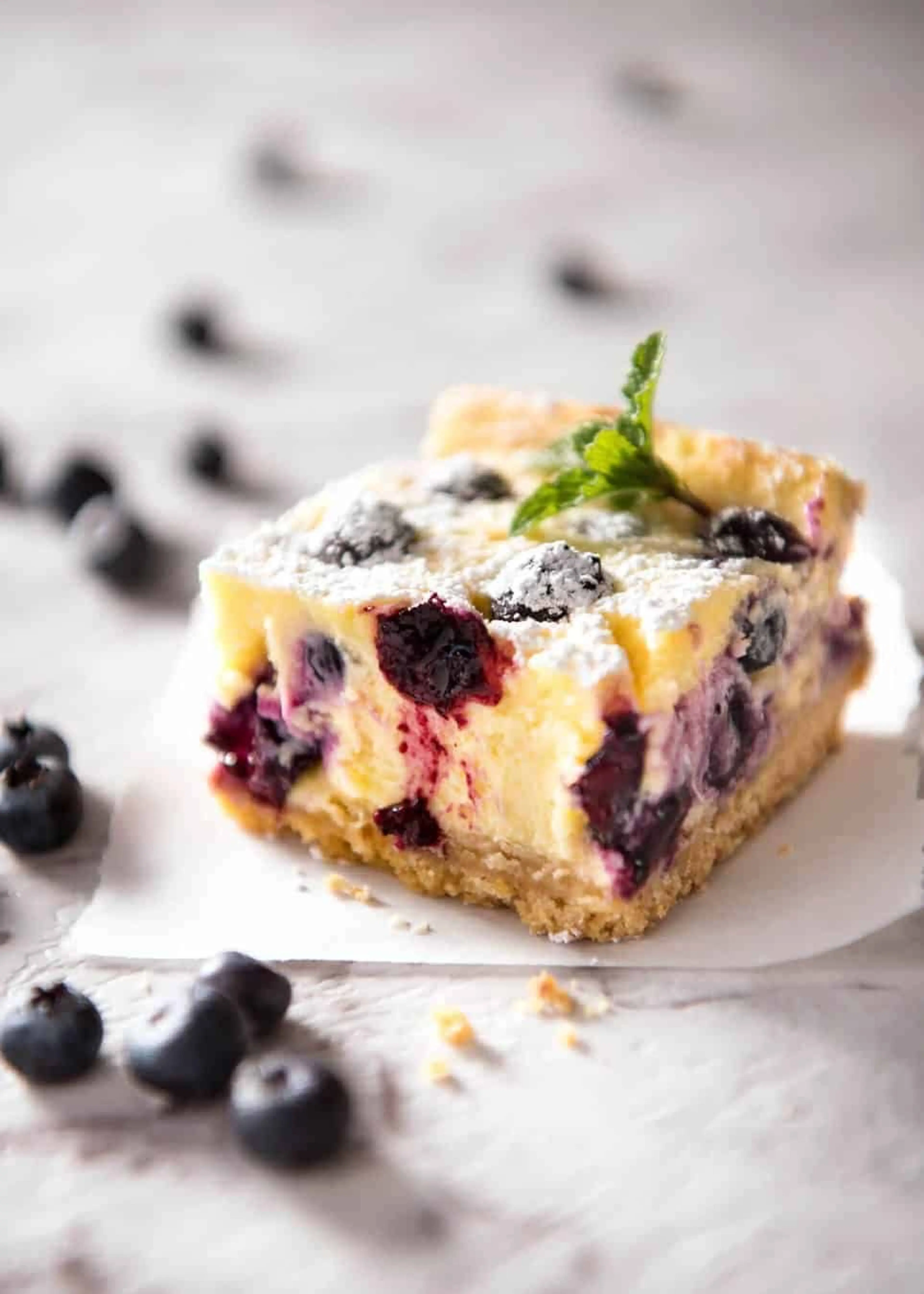 CLASSIC Blueberry Cheesecake Bars