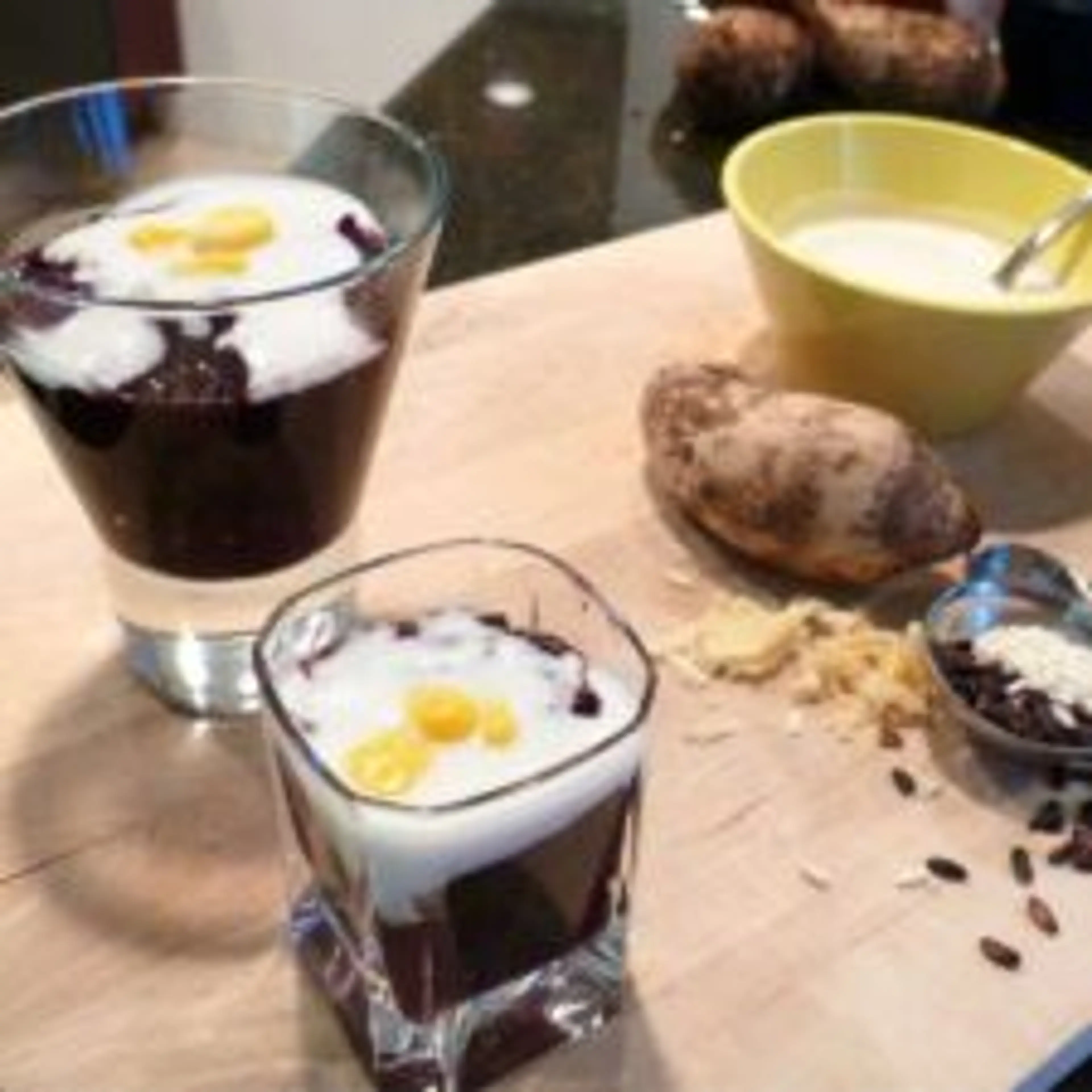 Thai Black Sticky Rice Pudding with Coconut Sauce