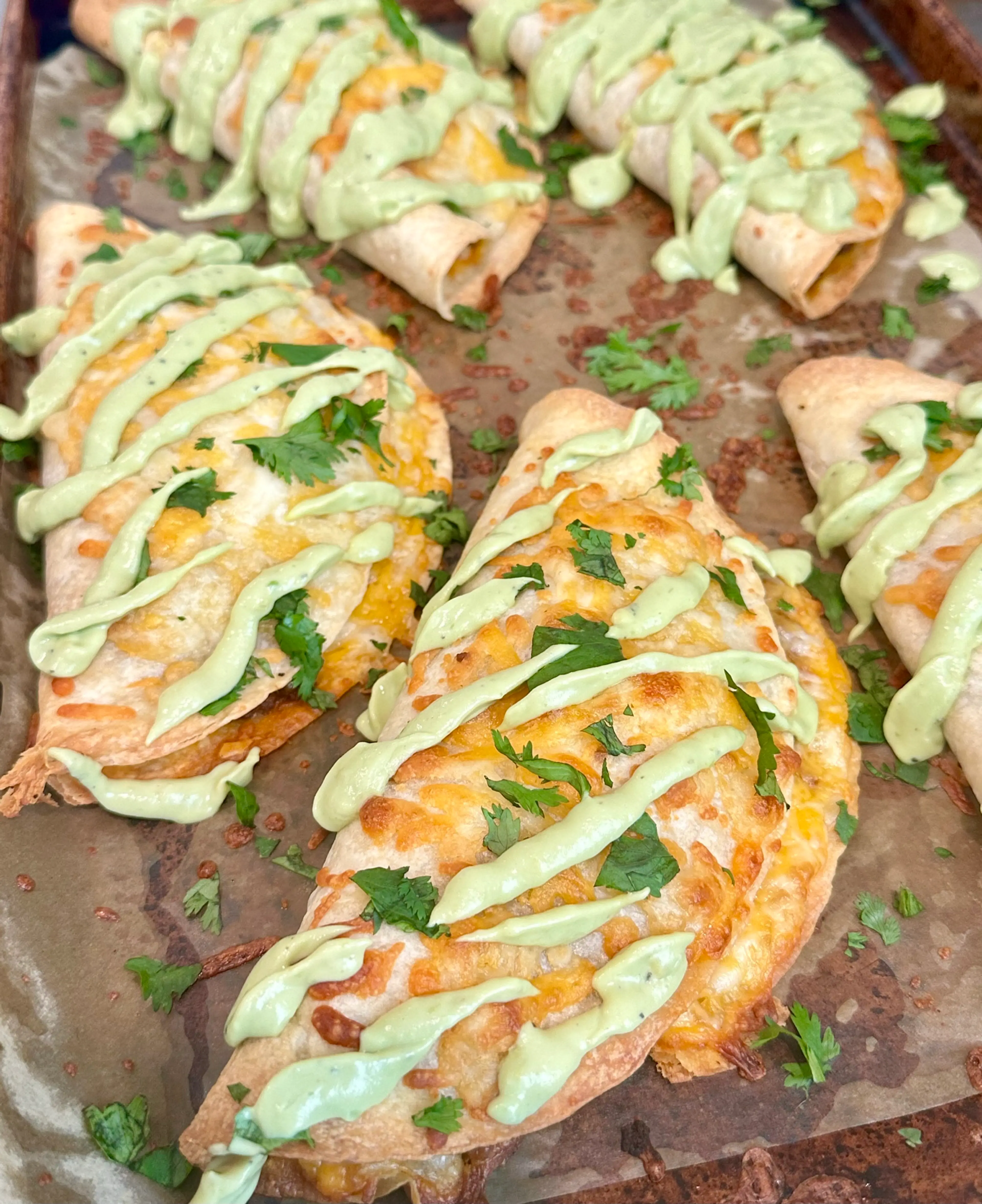 Sheet Pan Beef Tacos With Avocado Crema