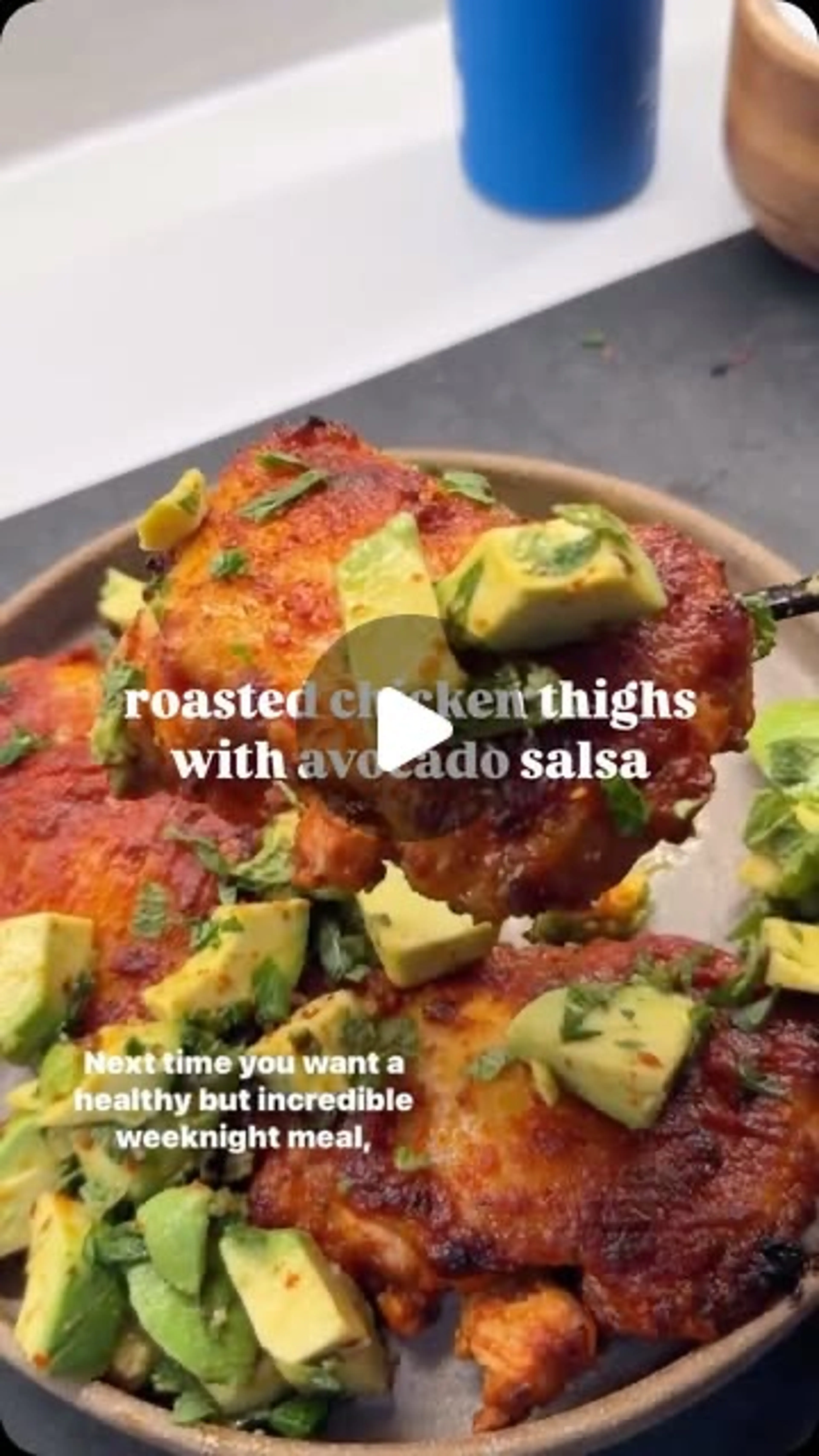 Roasted Chicken & Mediterranean Avocado Salsa