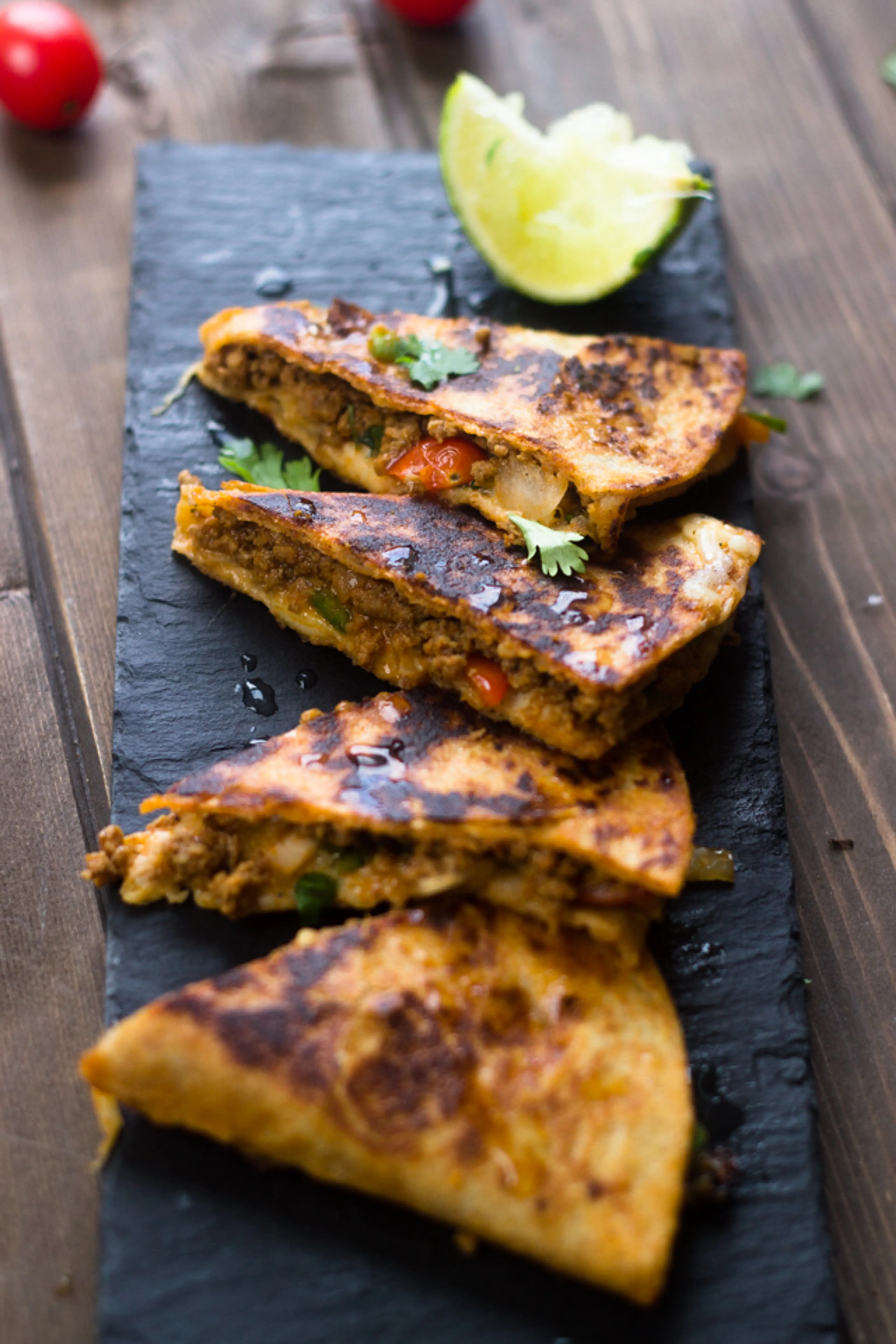 Pico De Gallo Ground Beef Quesadillas