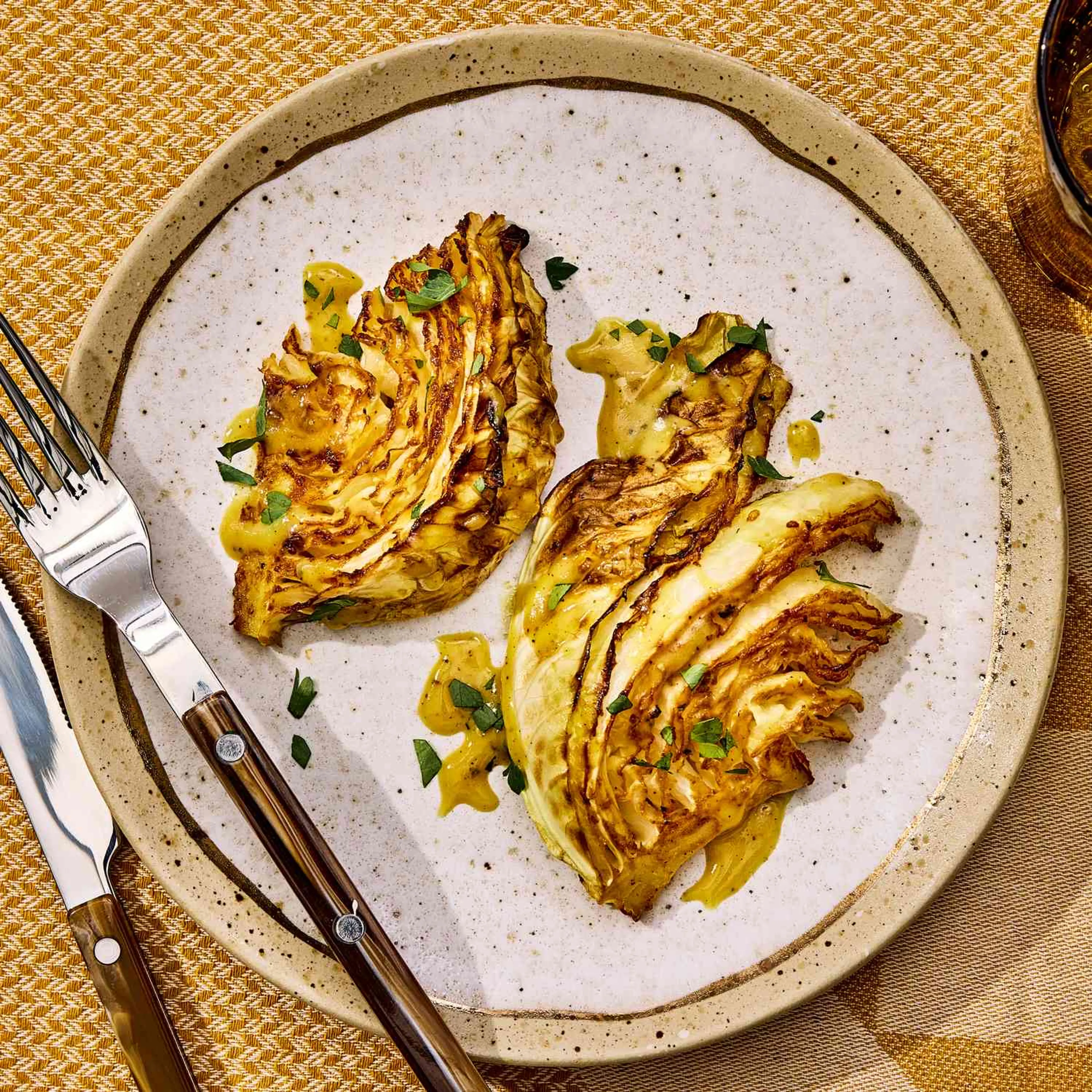 Honey-Mustard Roasted Cabbage Wedges