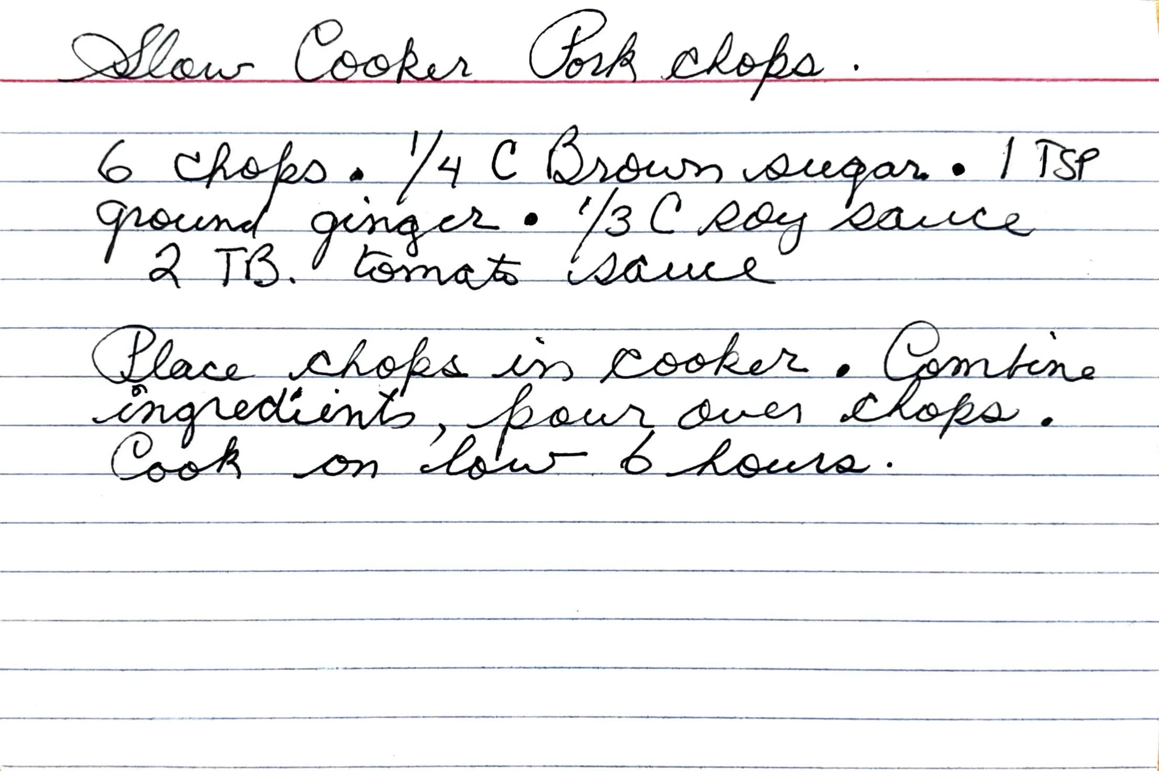Slow Cooker Pork Chops