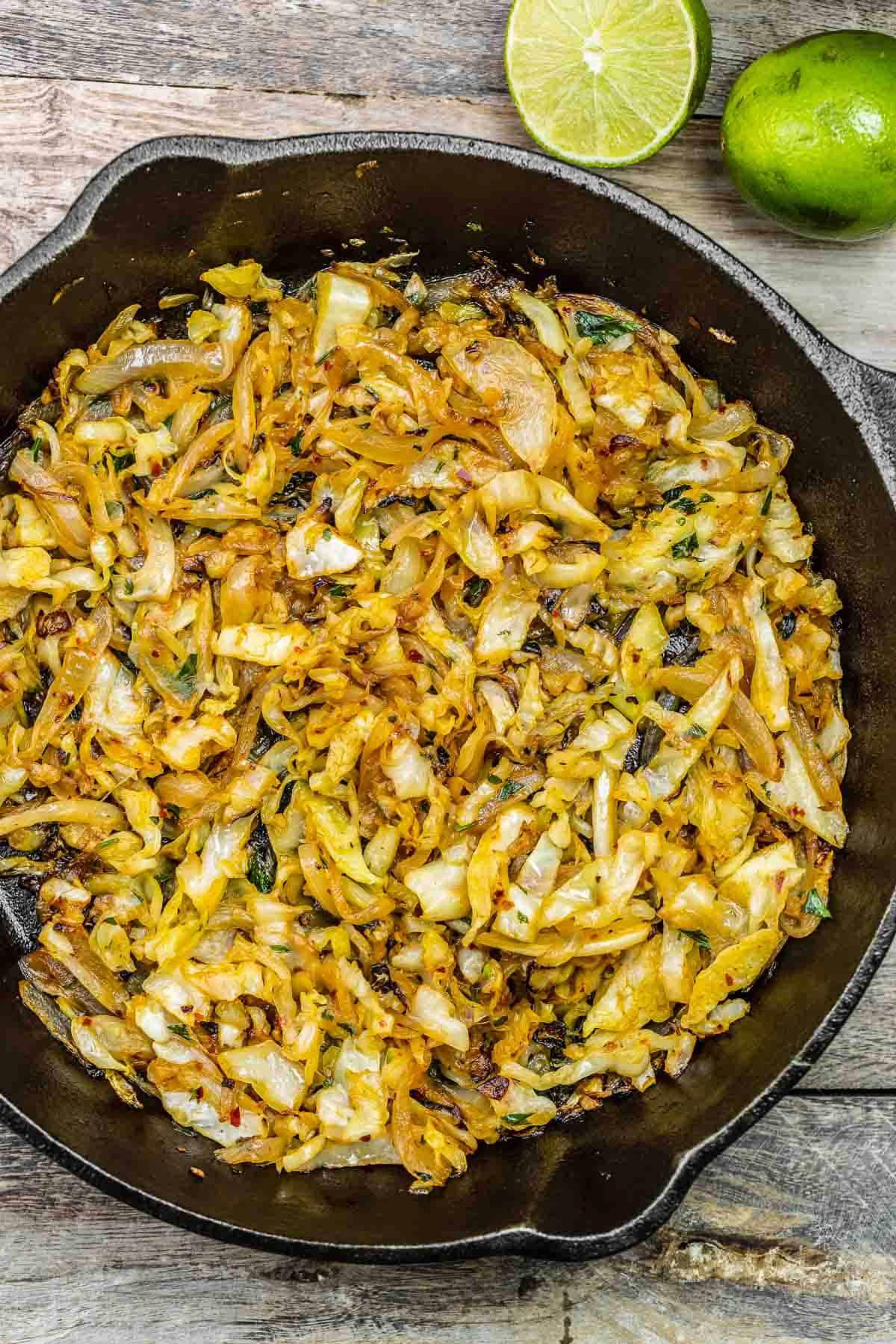 Sauteed Cabbage with Garlic and Lime