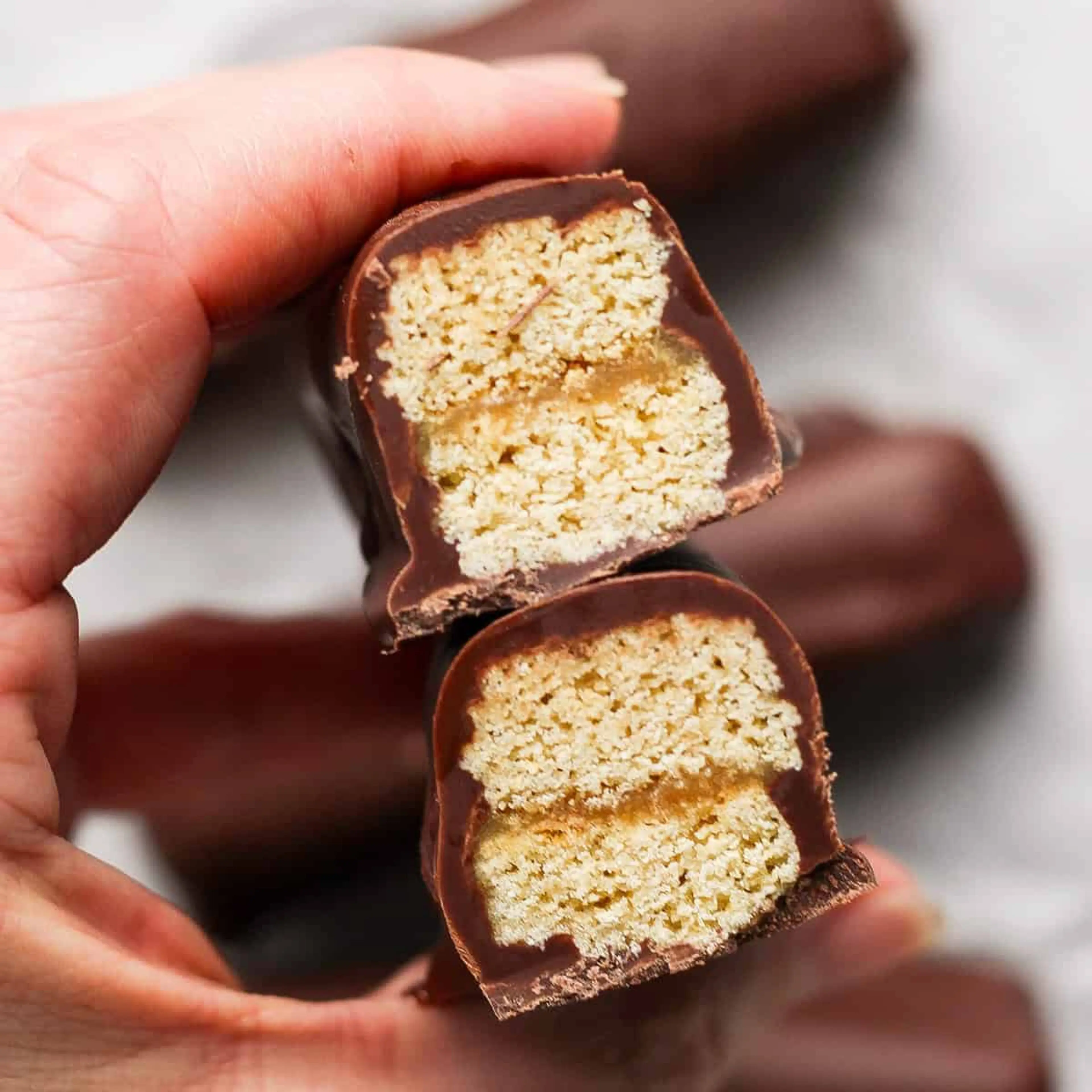 Protein Peanut Butter Twix Bars Recipe