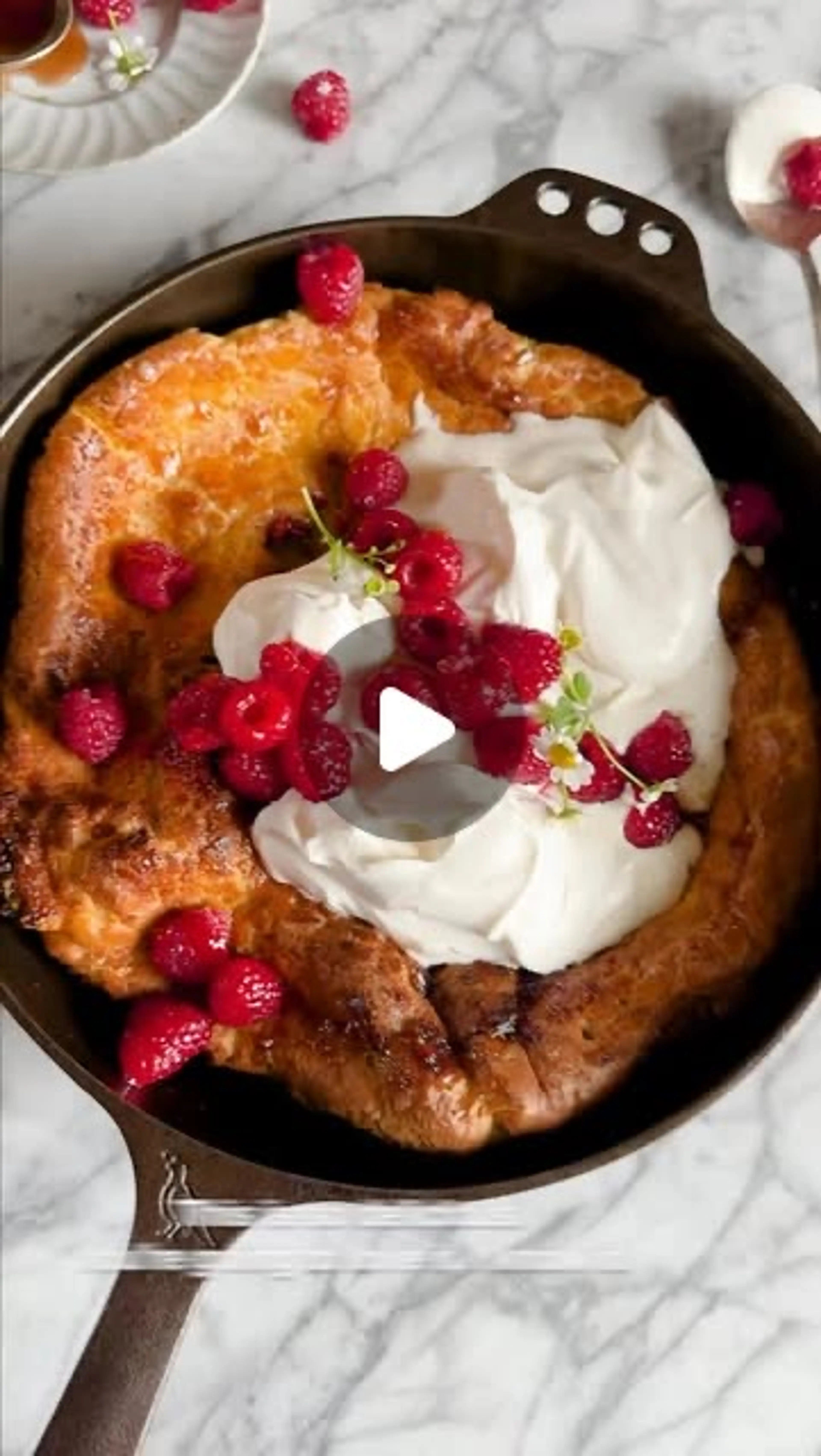 Smashed Raspberry Dutch Baby - Our Favorite Weekend Breakfas