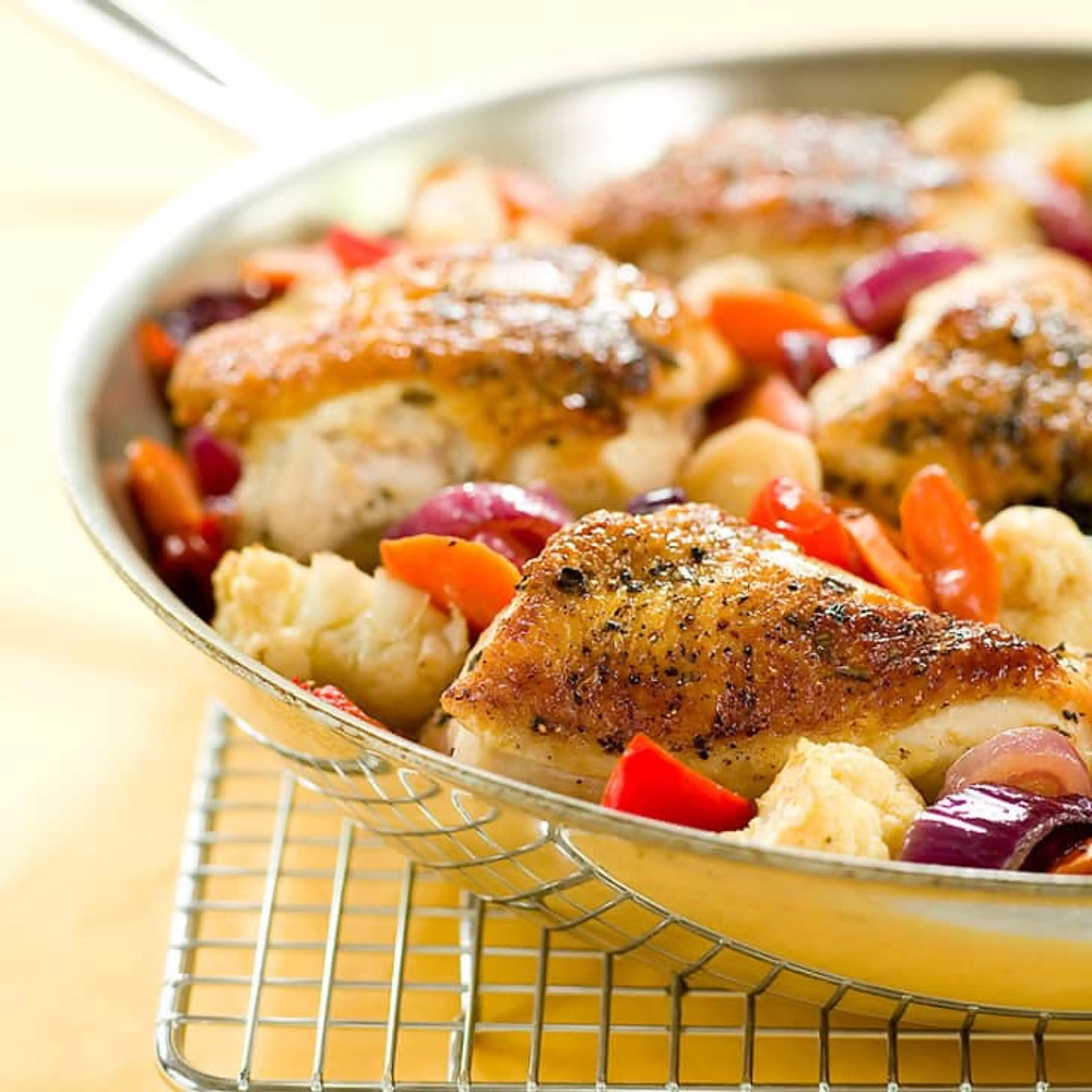 Rosemary Chicken With Balsamic Vegetables (ATK)