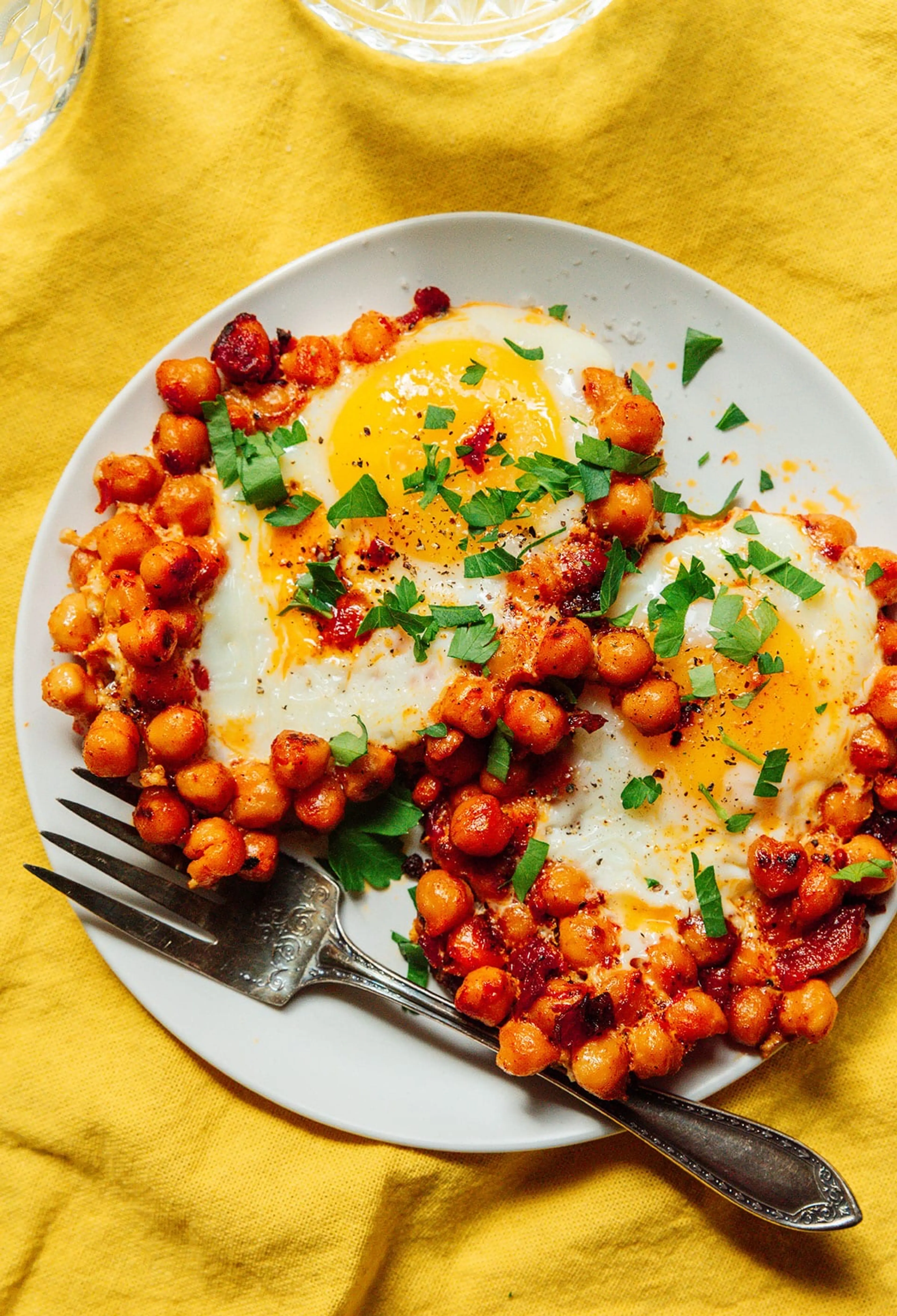 Smokey Chickpea Fried Eggs