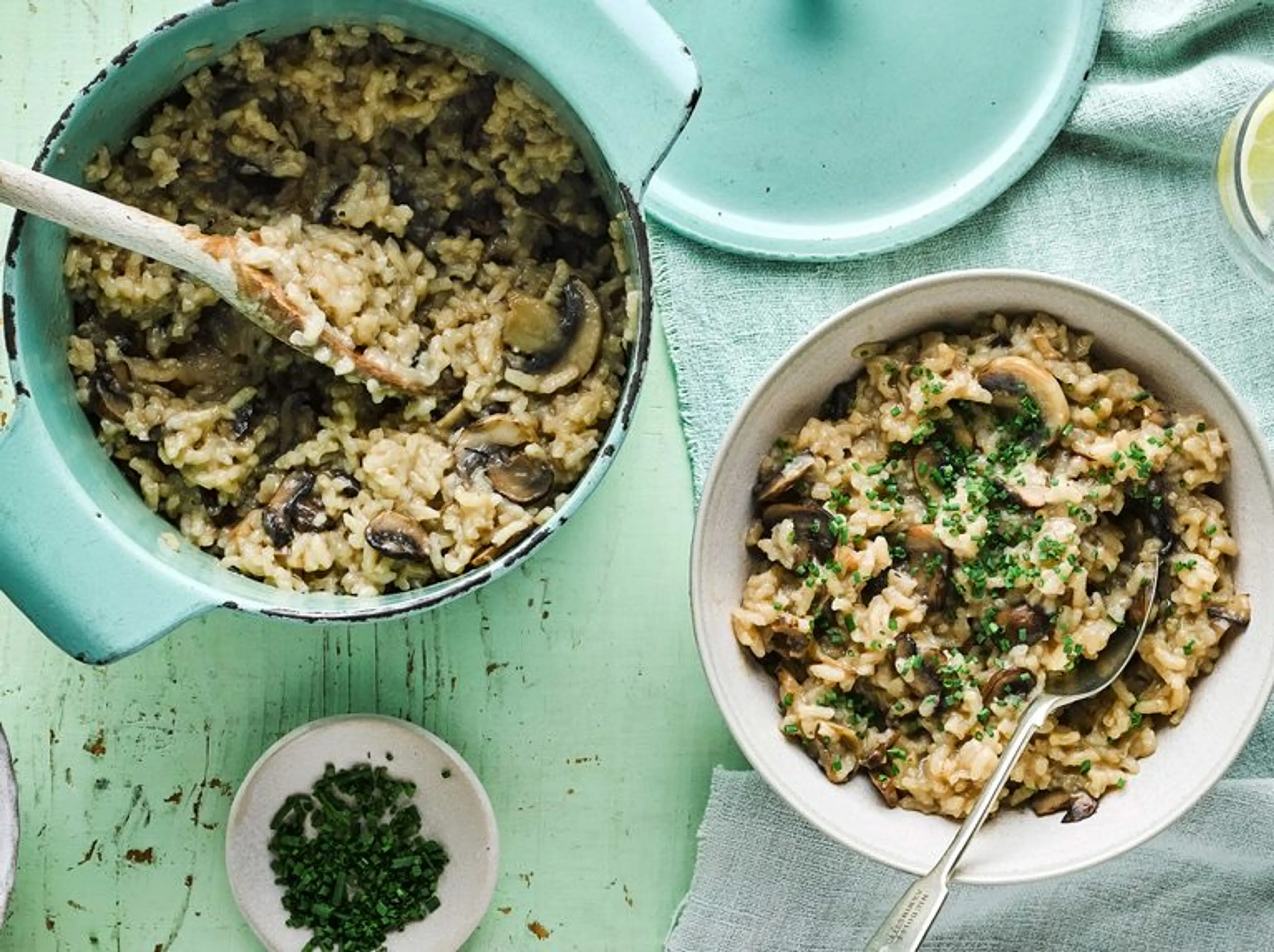 Vegan mushroom risotto