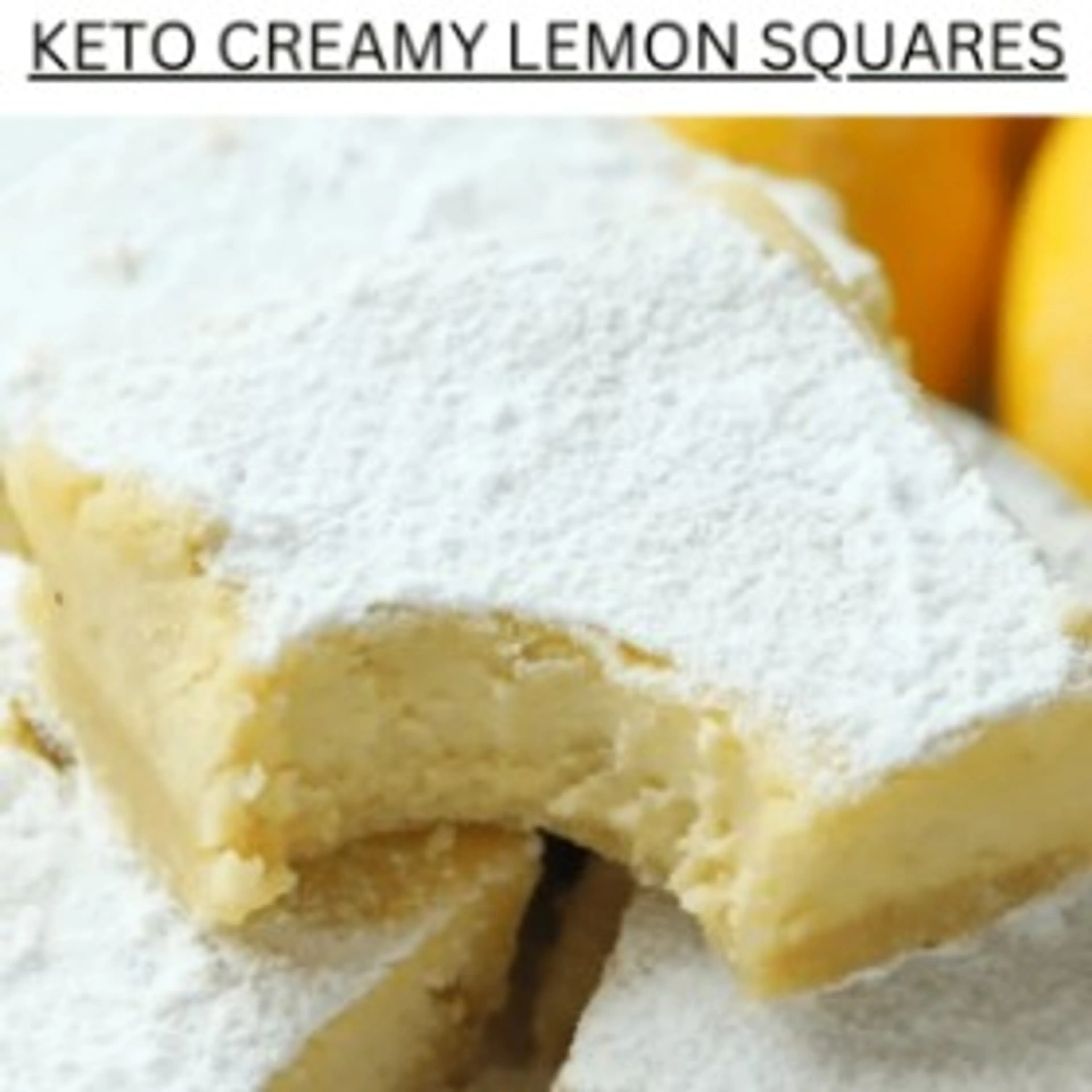 Keto Creamy Lemon Squares