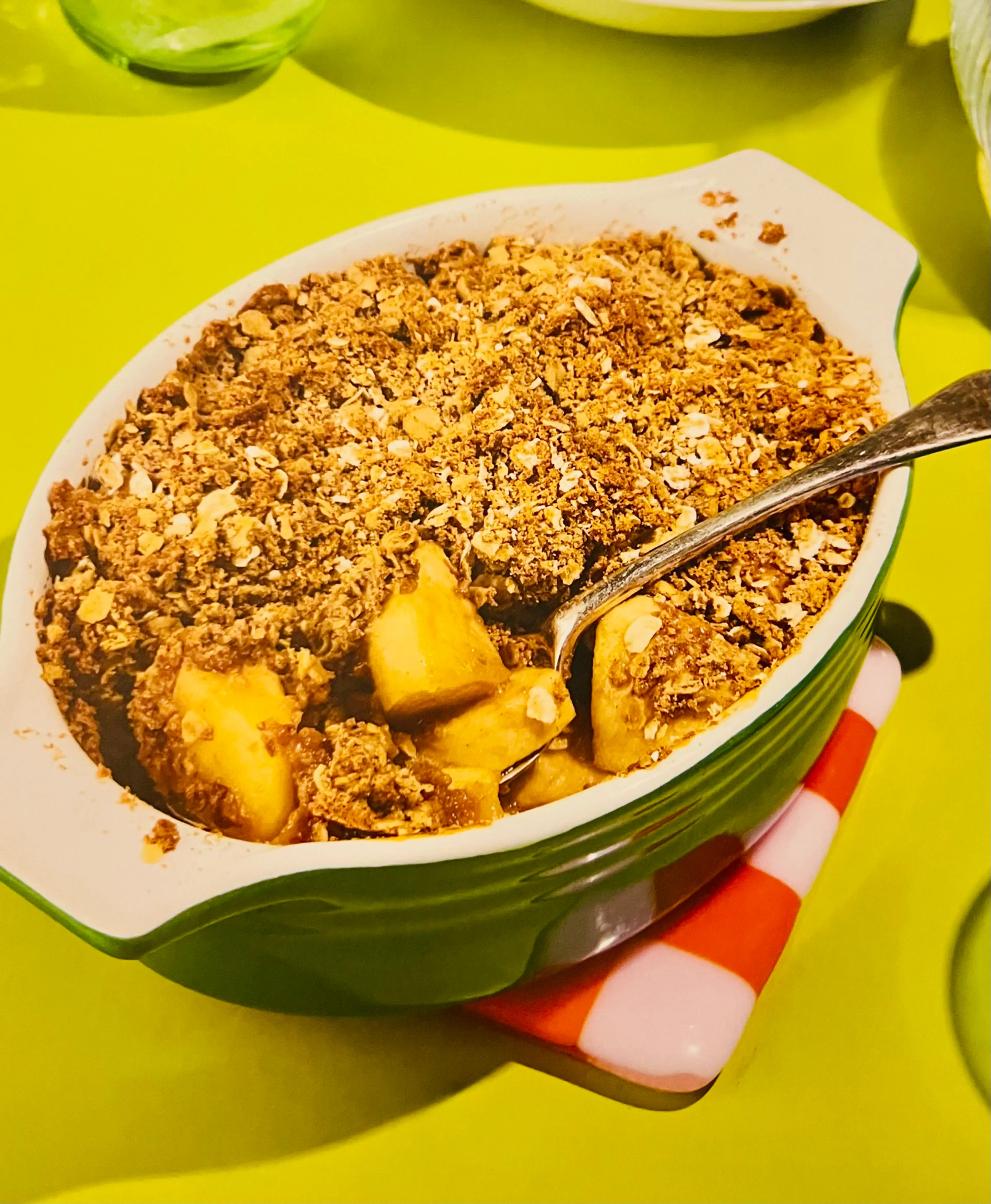 Apple and Caramel Crumble