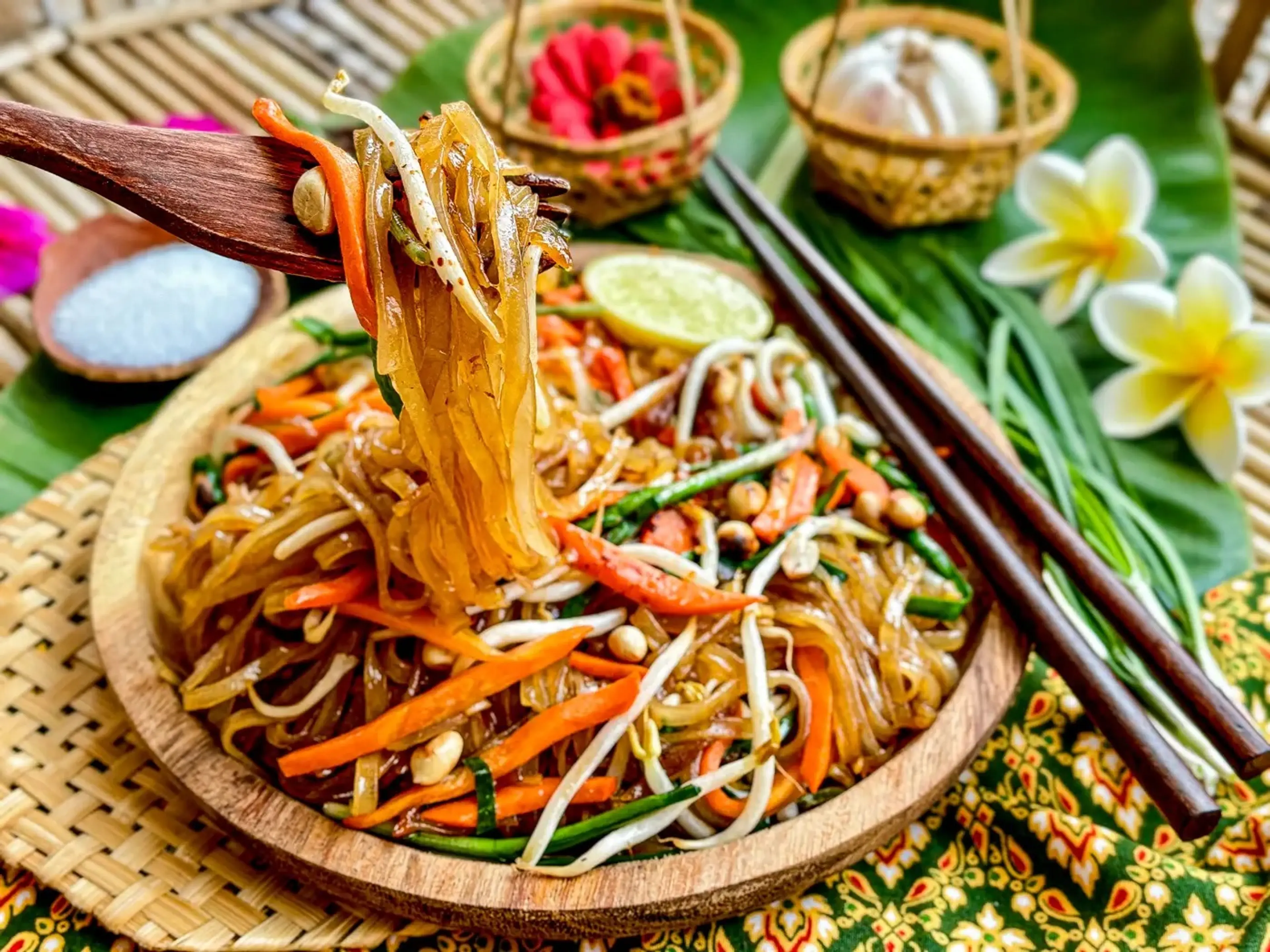 Vegetarisches Gemüse Pad Thai