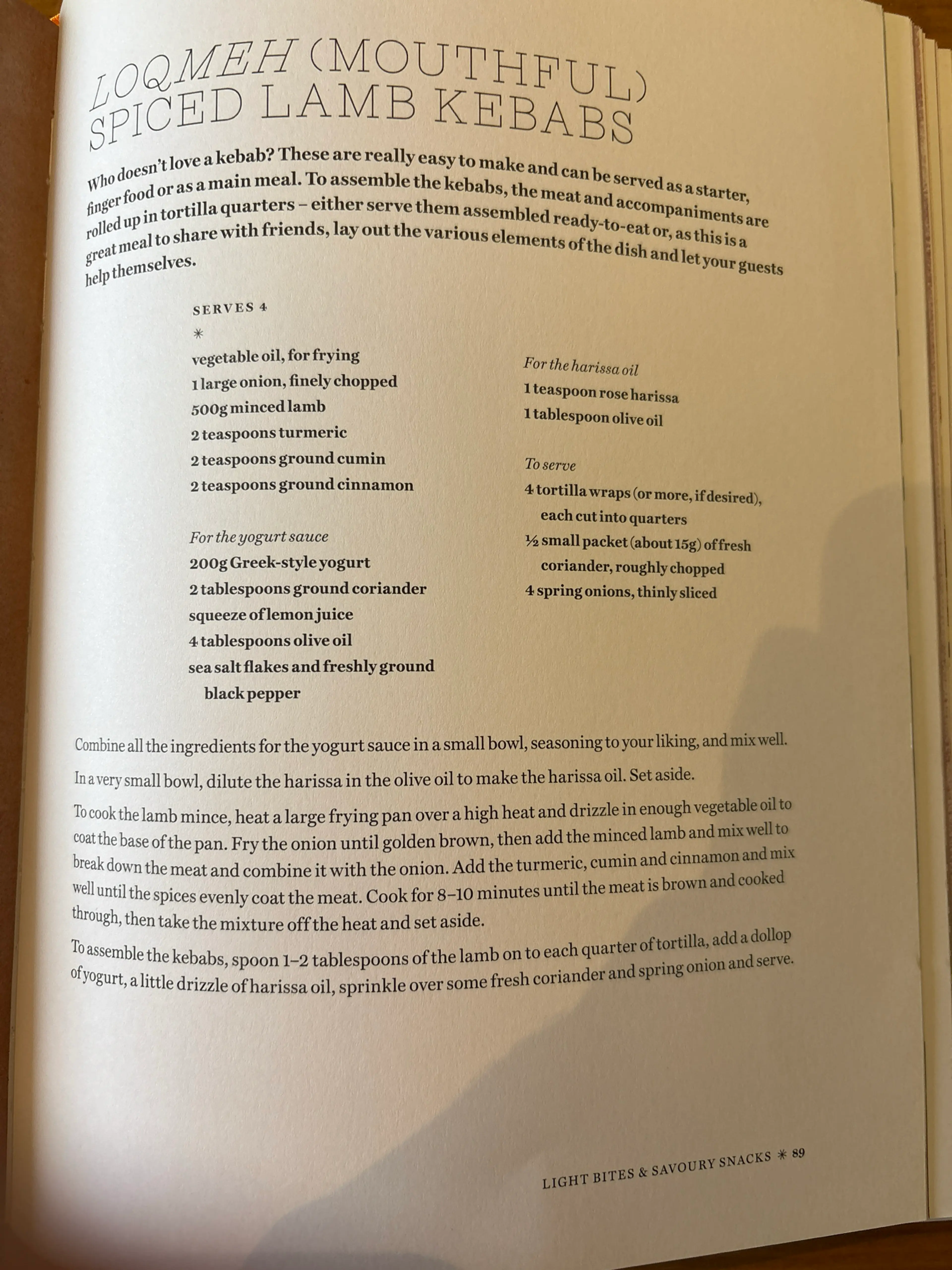 LOQMEH (MOUTHFUL,) SPICED LAMB KEBABS