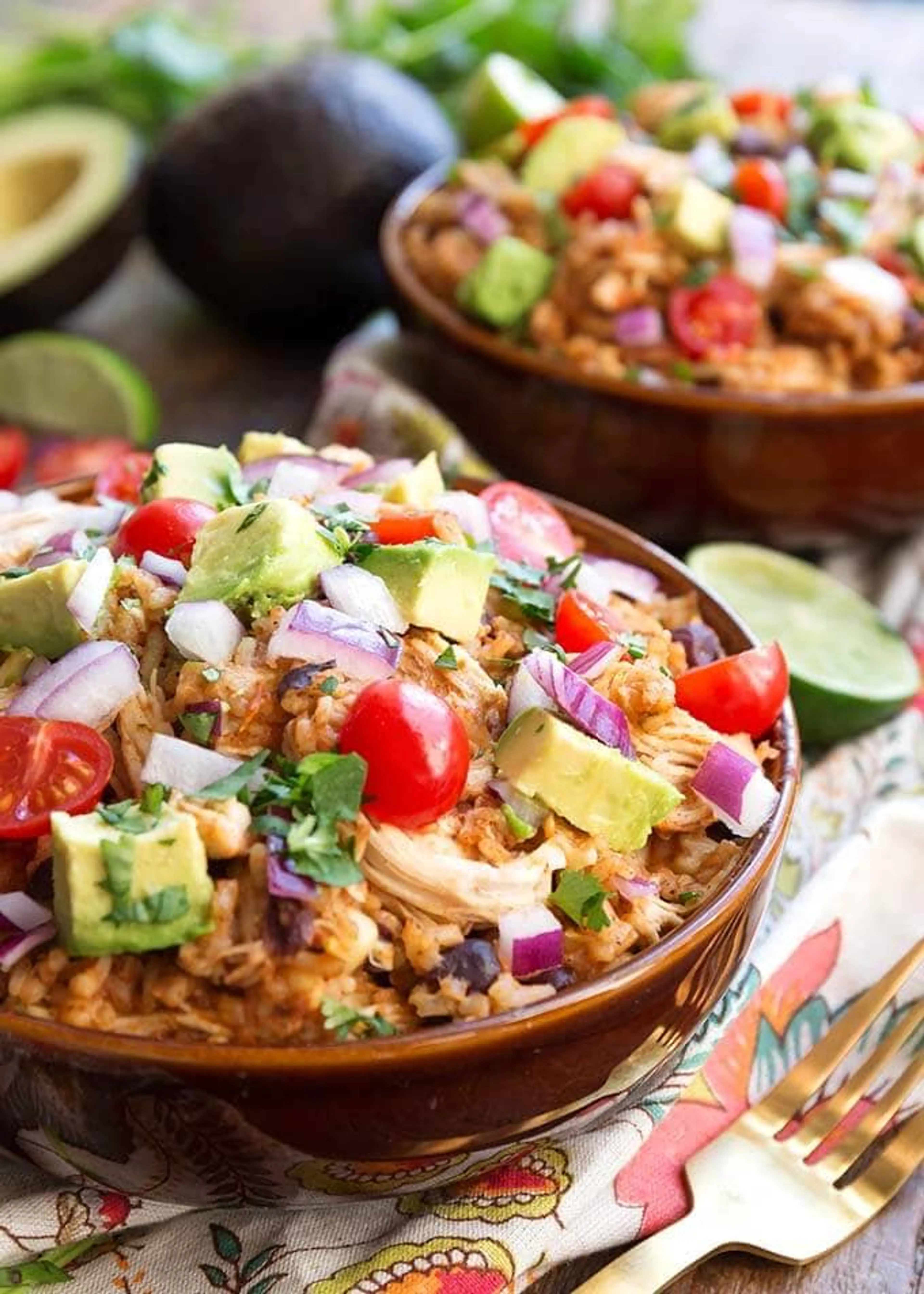 Instant Pot Chicken Taco Bowls