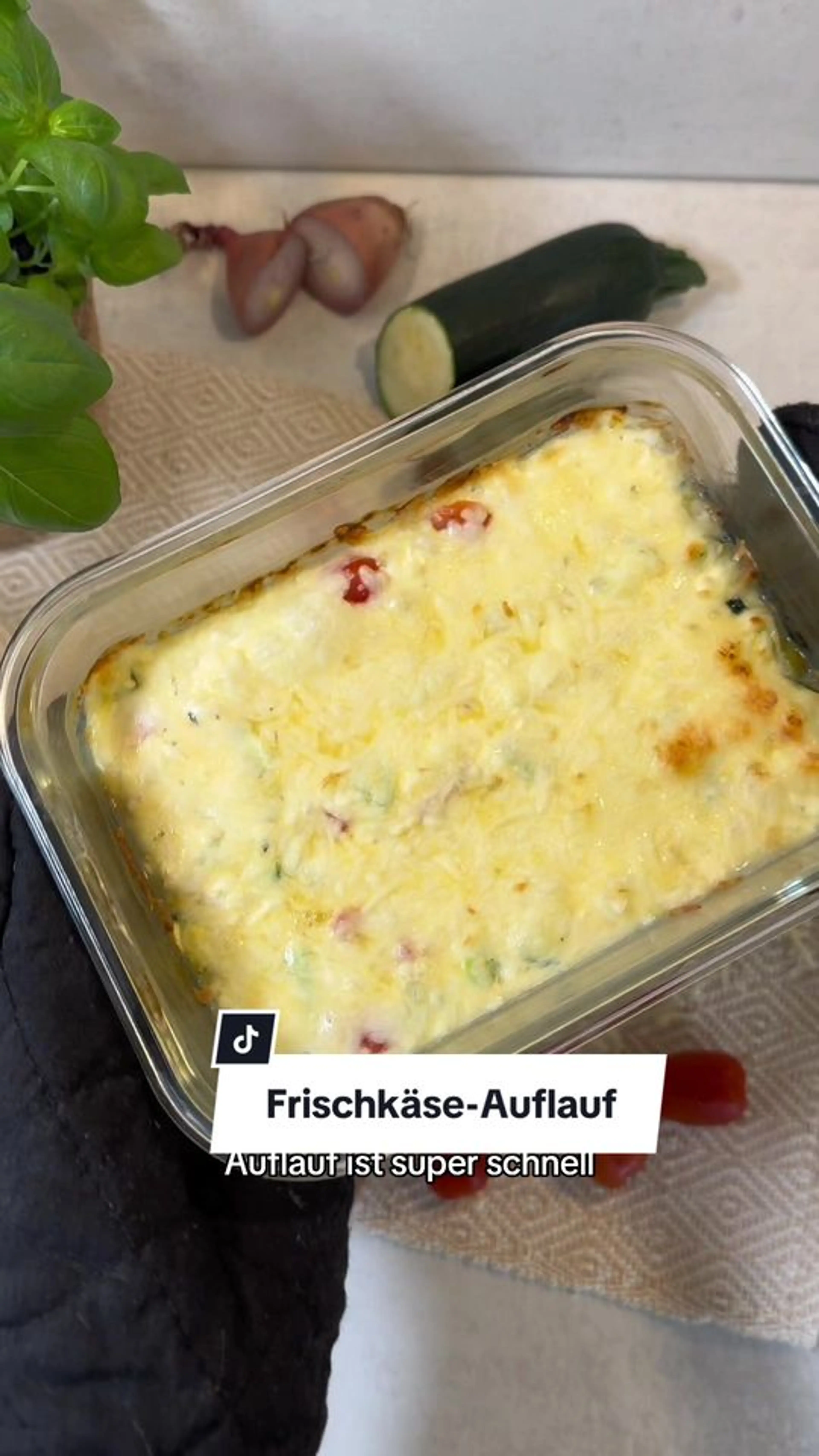 Körniger Frischkäse Auflauf | 424 Kcal