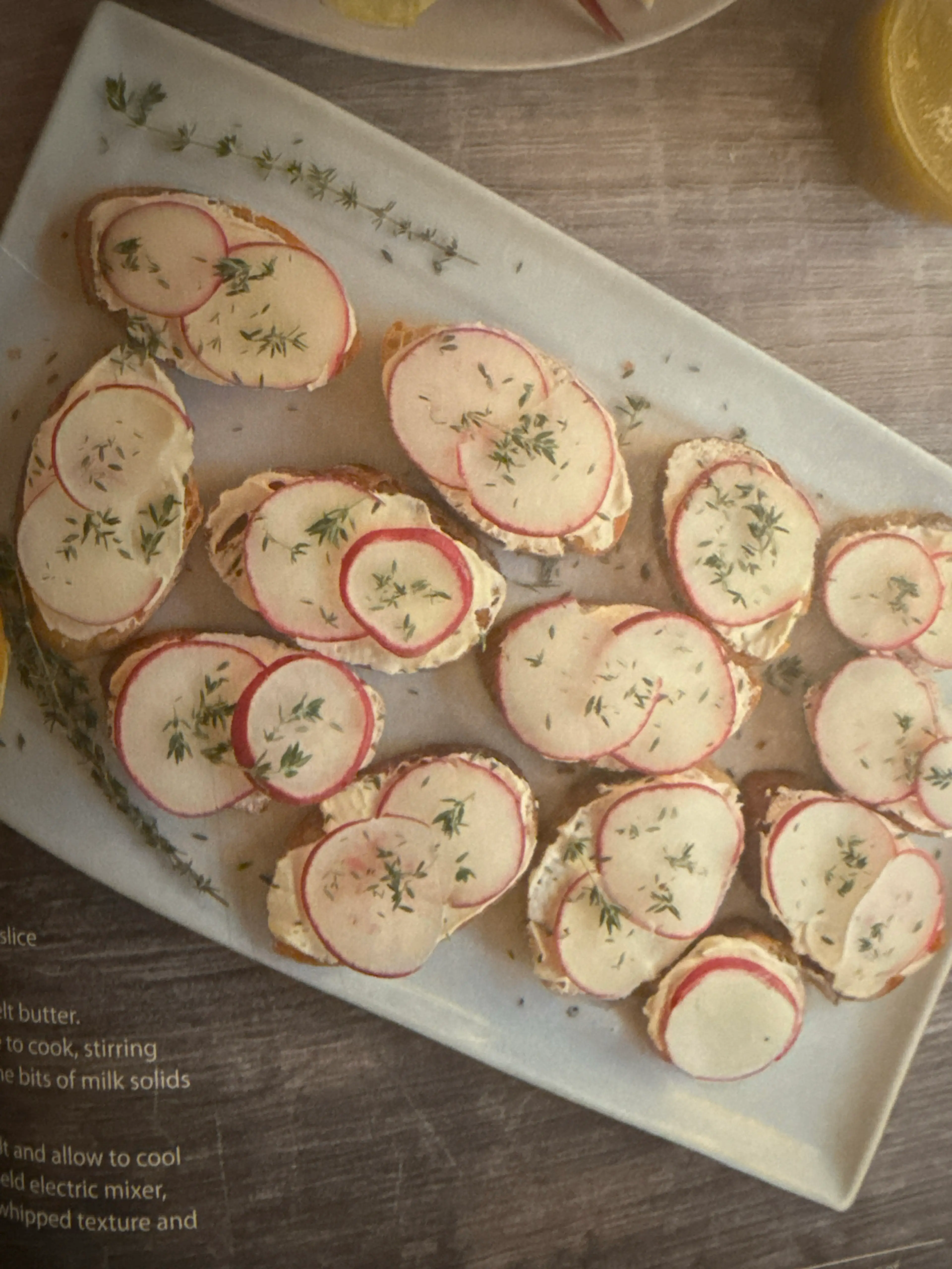 Brown Butter Radish Toasts