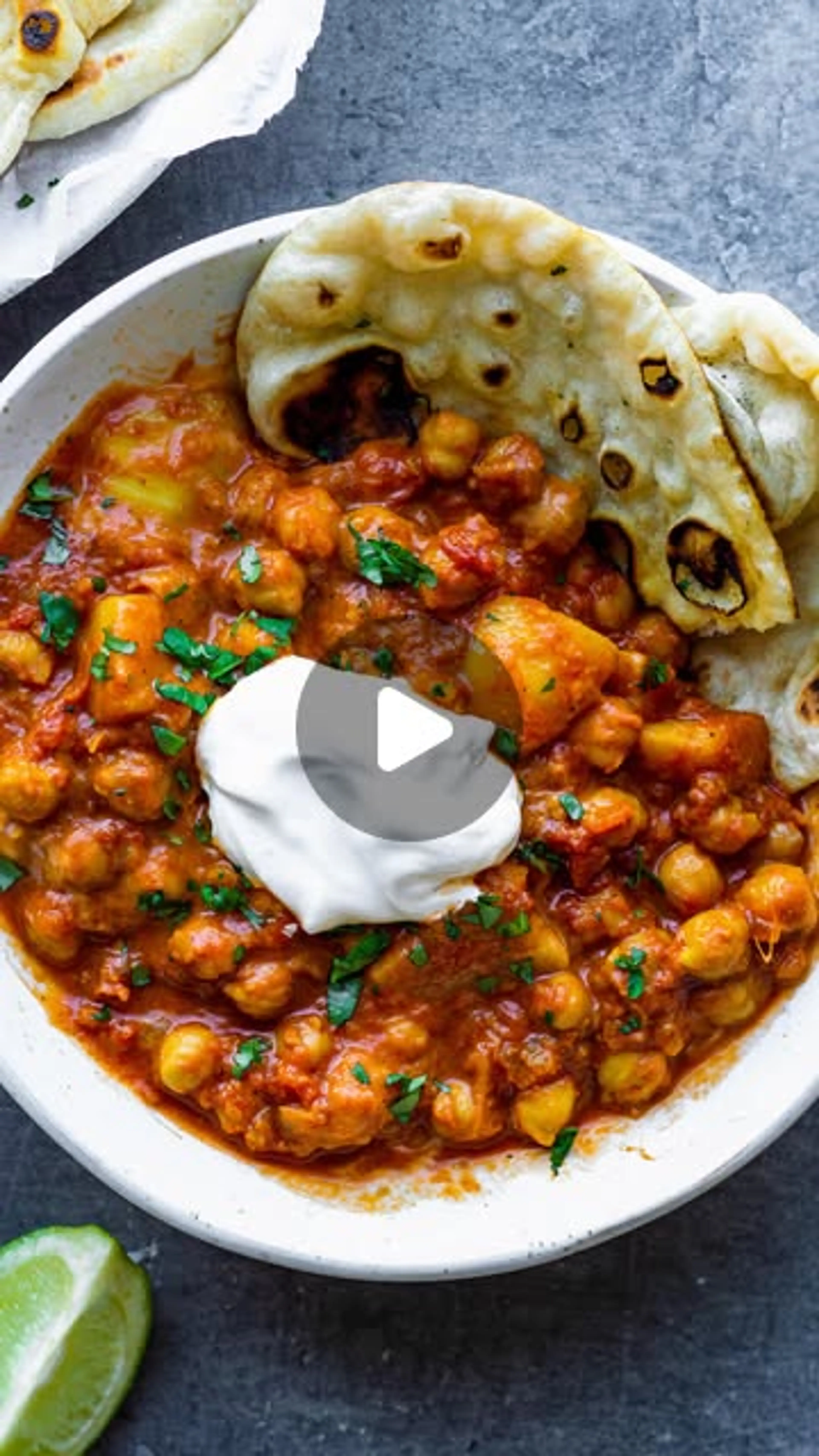 Chickpea and Potato Curry - Rich, Saucy, a Little Spicy, and