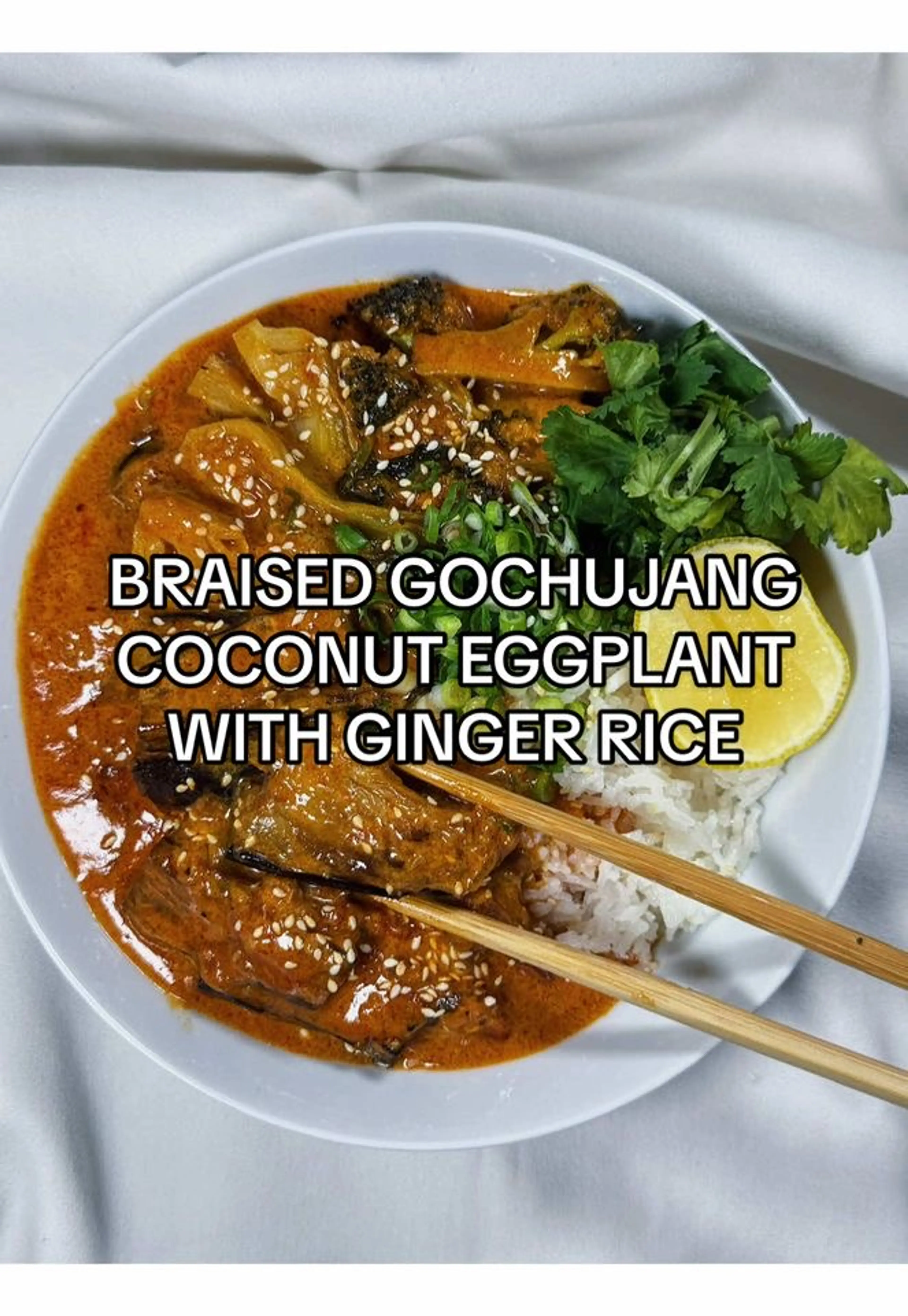 Braised Gochujang and Coconut Eggplant