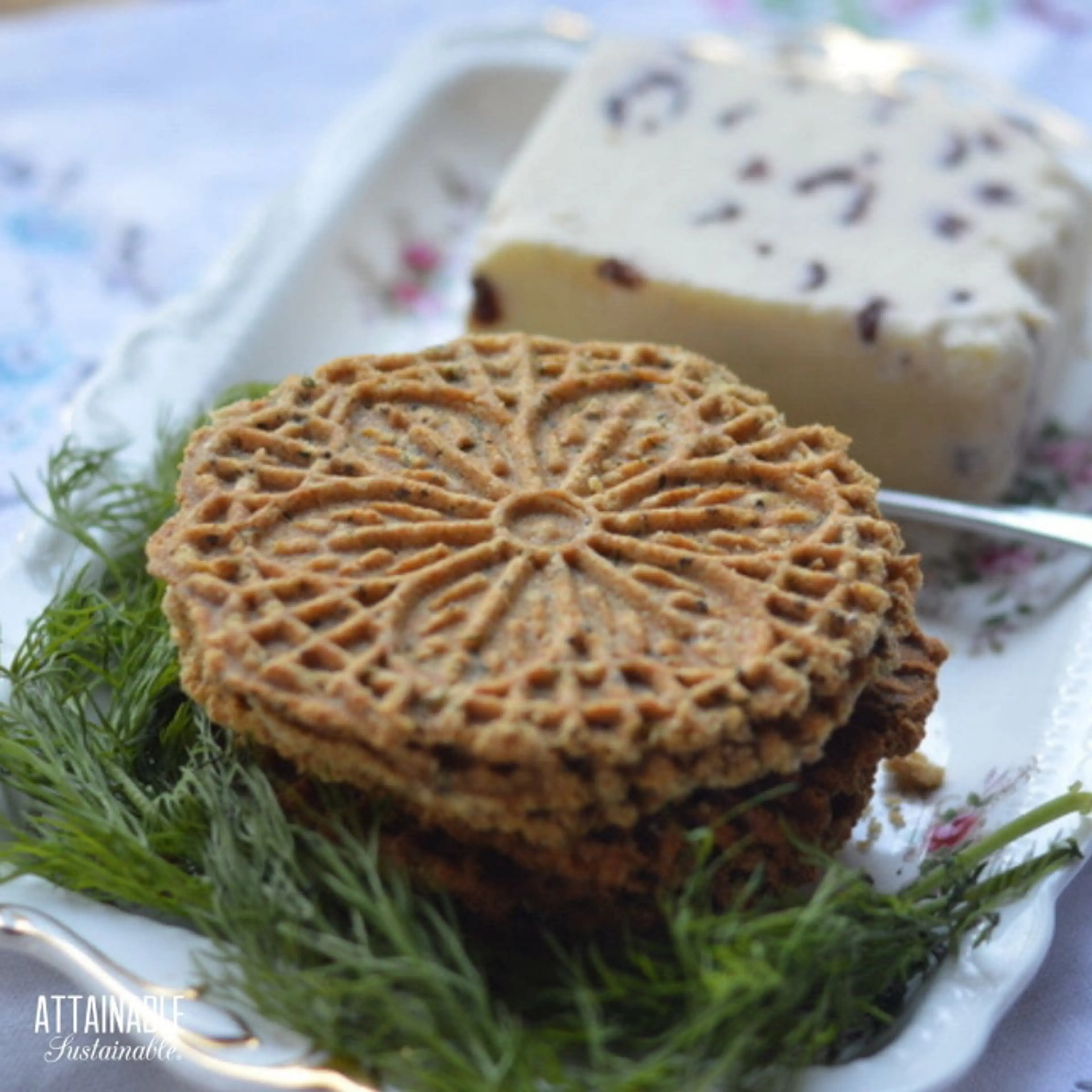 Lemon Dill Savory Pizzelles
