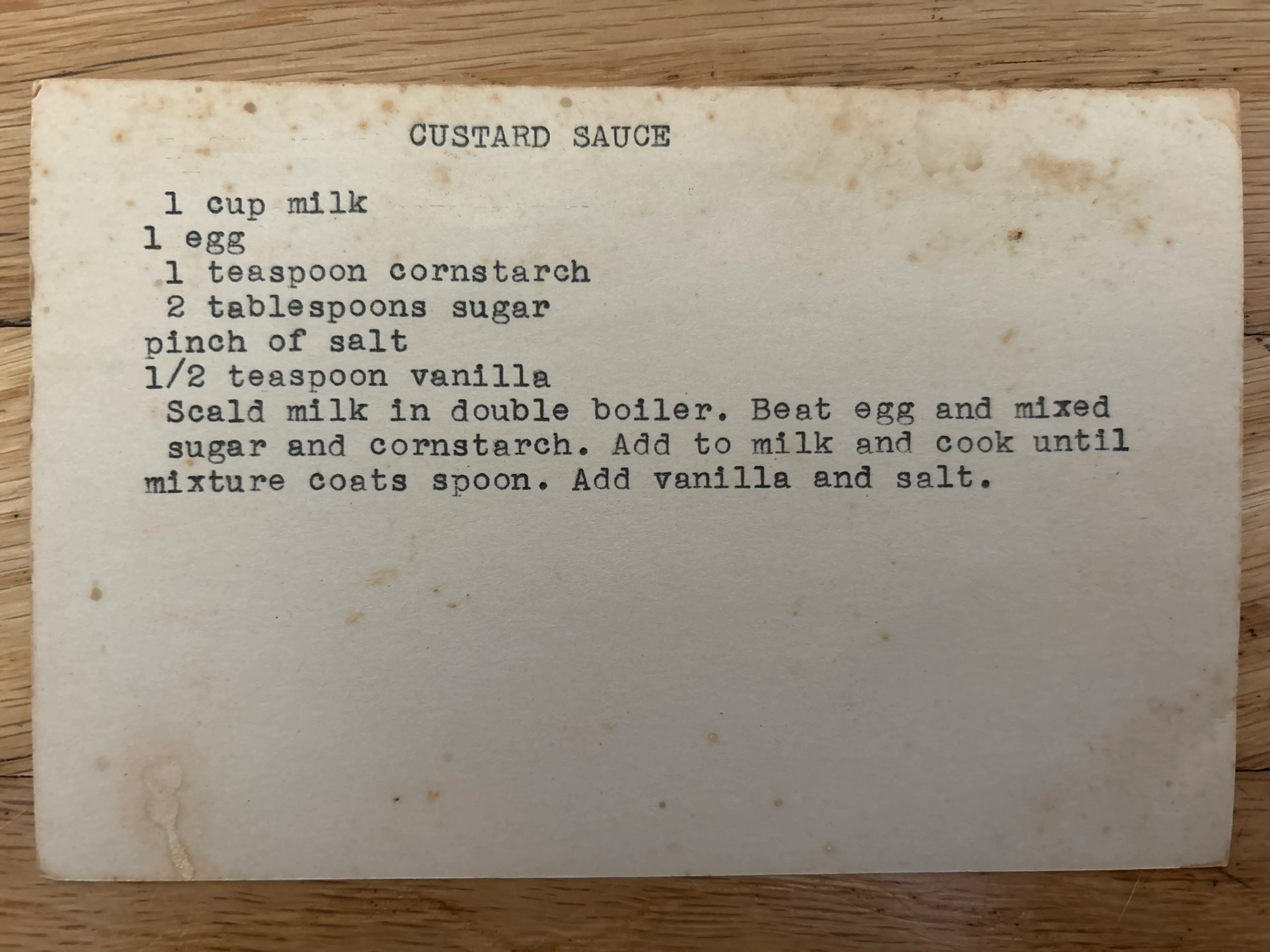 Custard Sauce