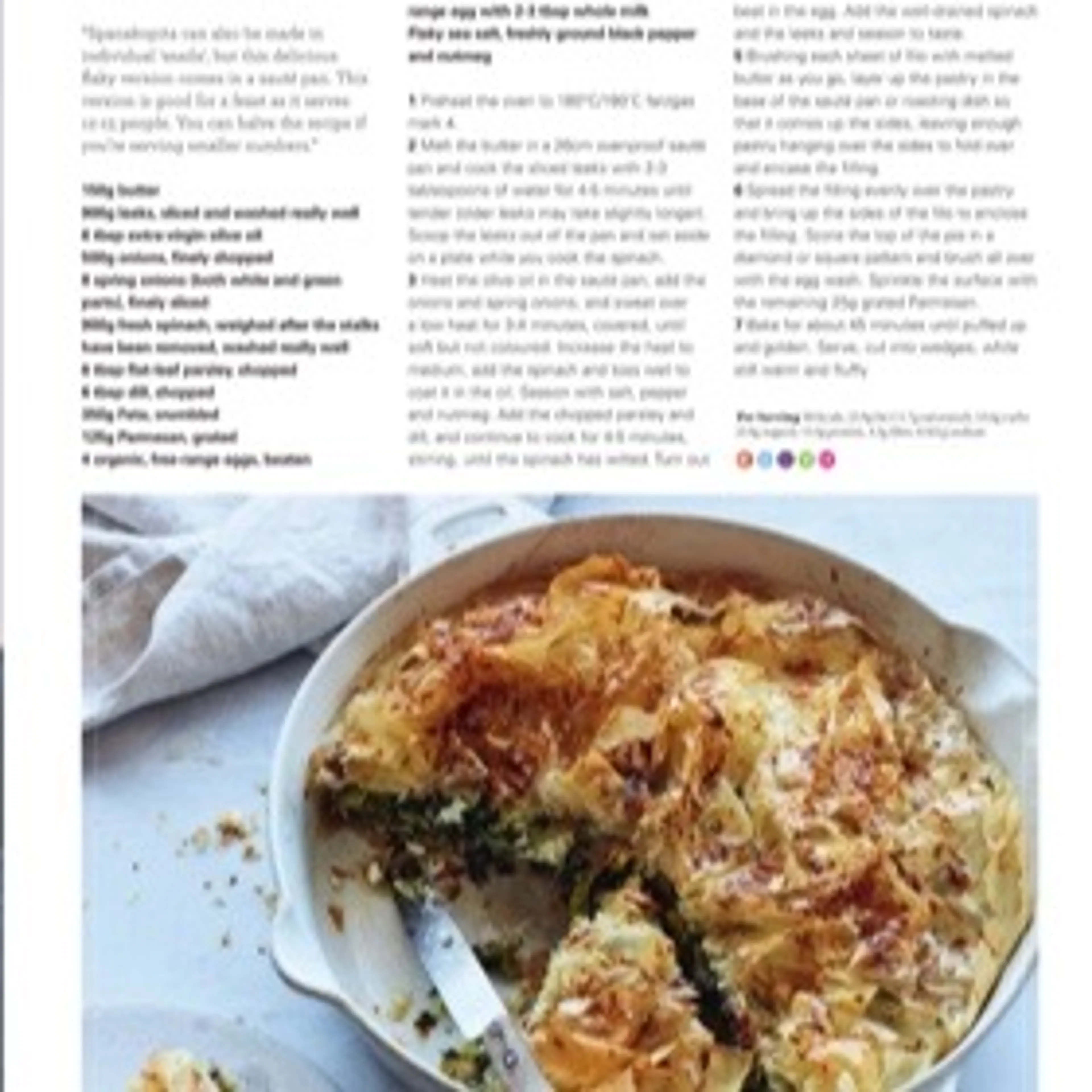 Spanakopita Greed spinach and cheese pie
