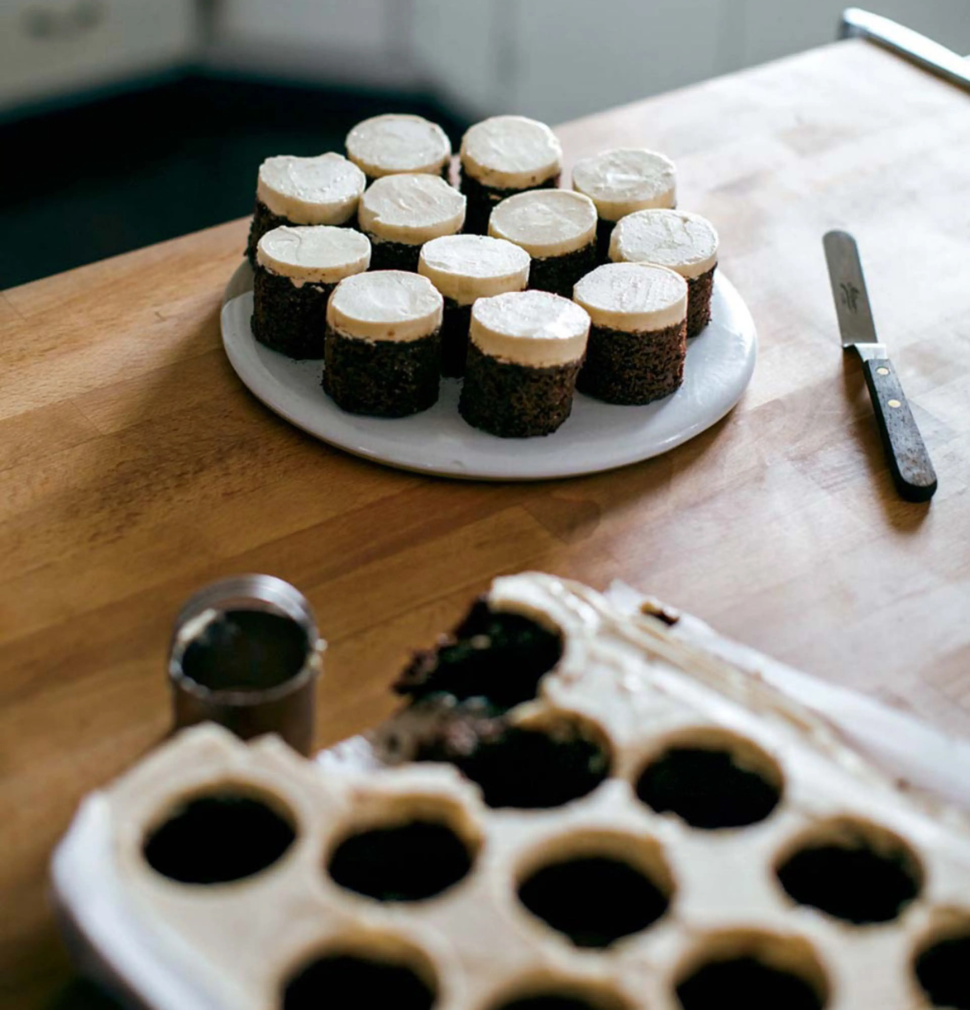 Chocolate Tahini Cake with Tahini Frosting