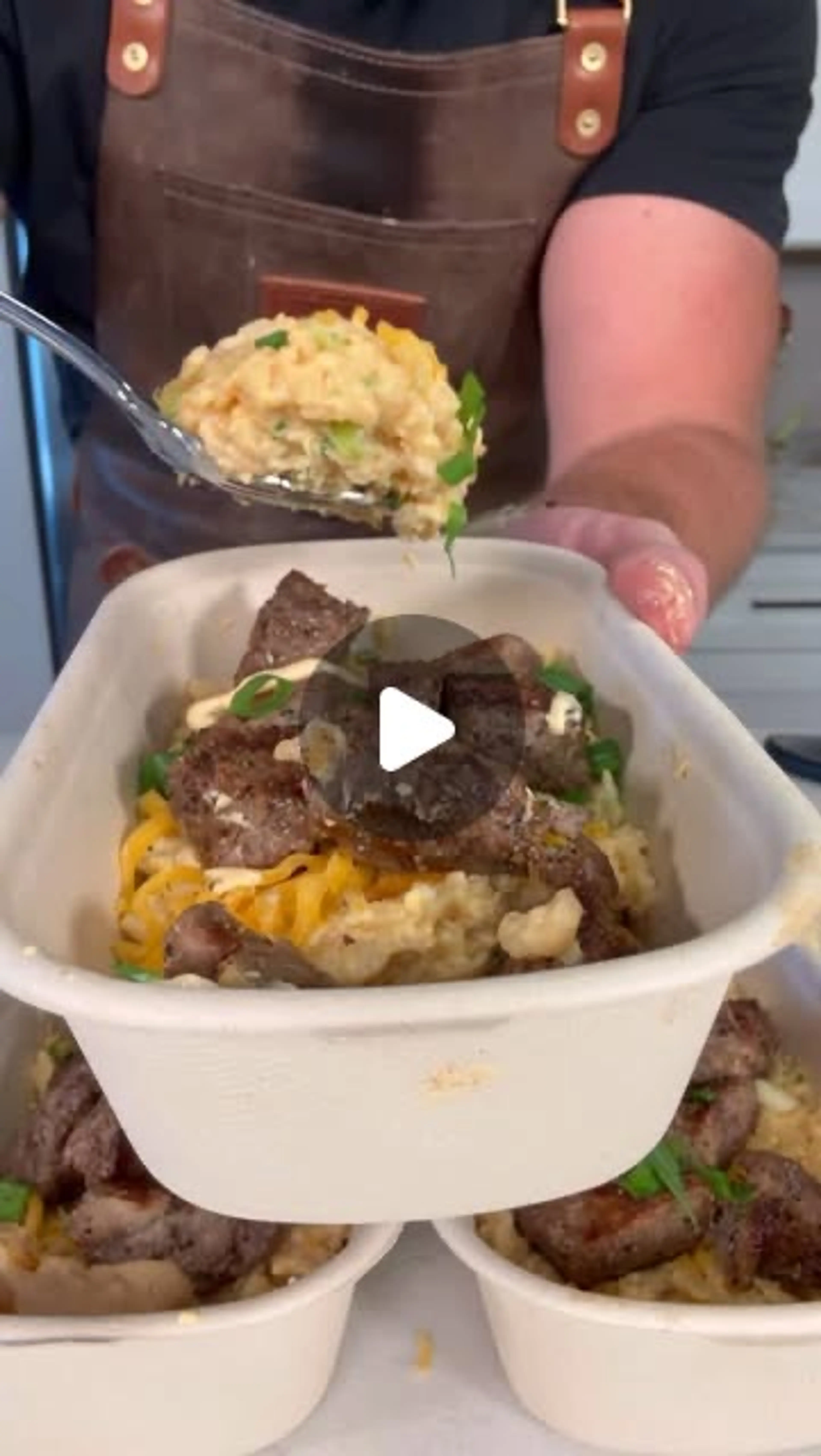 Garlic Steak Bites W/ Cheesy Cajun Broccoli Orzo