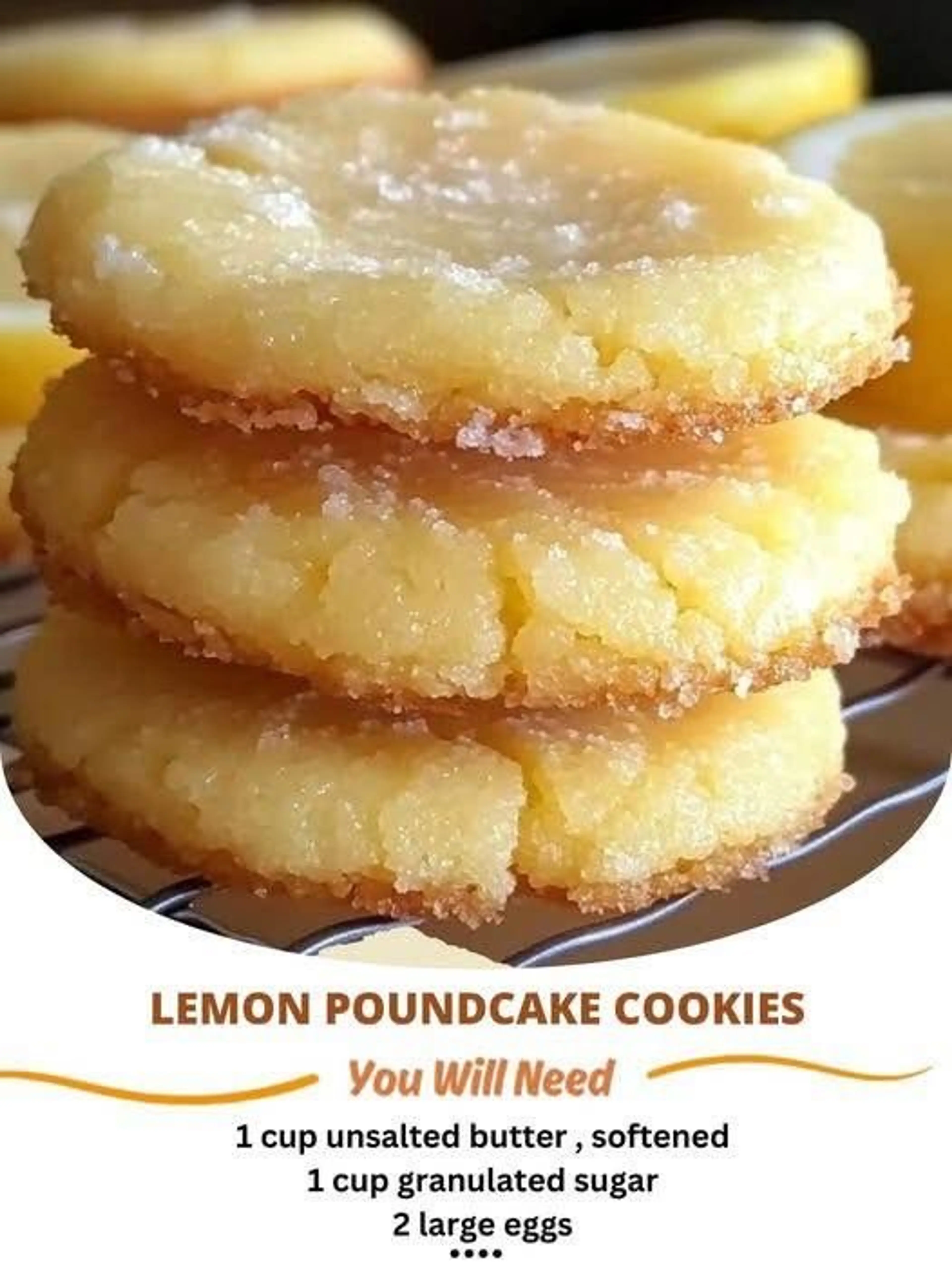 Lemon Pound Cake Cookies – Soft, Buttery, and Zesty