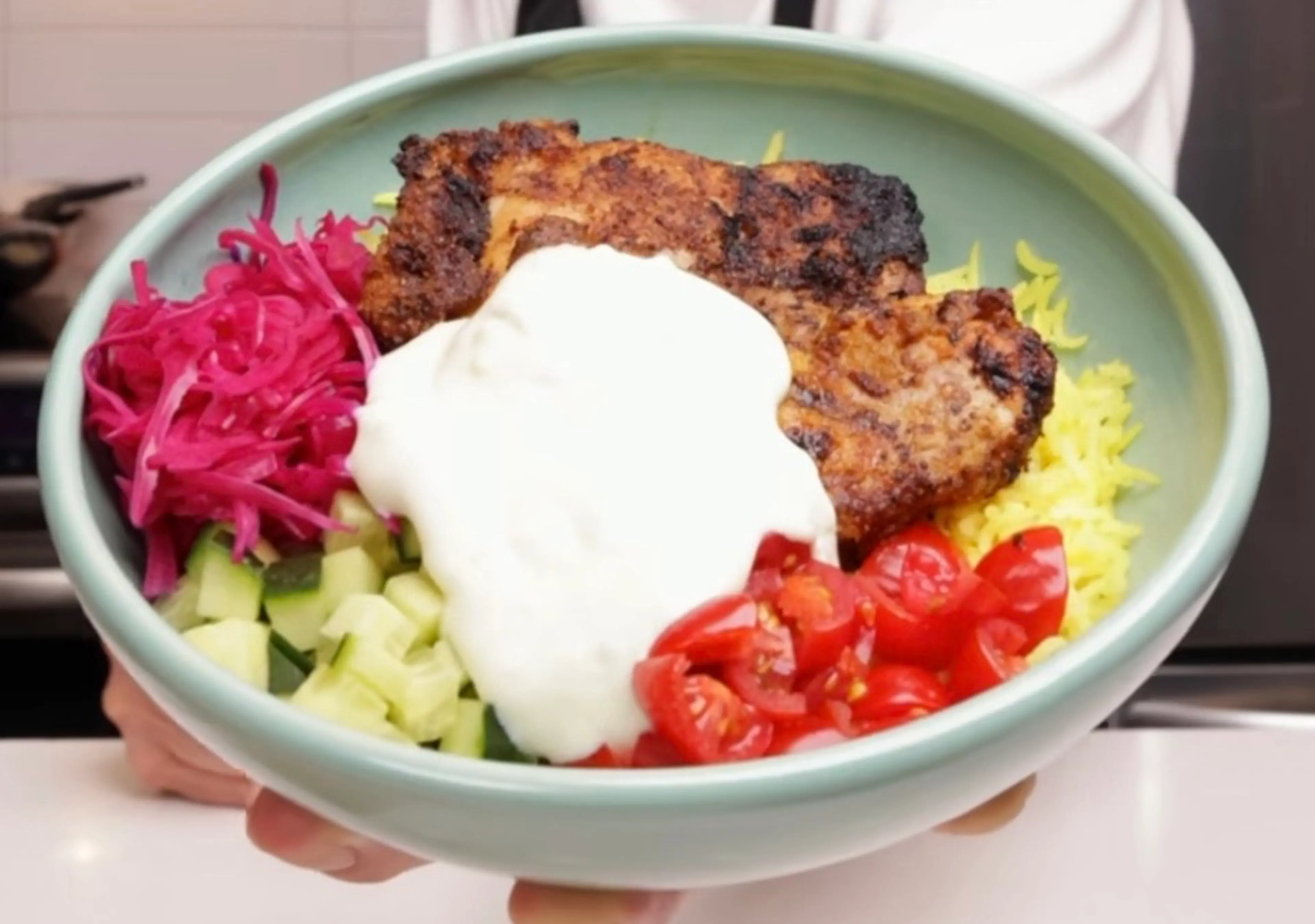 Chicken Schwarma Rice Bowl