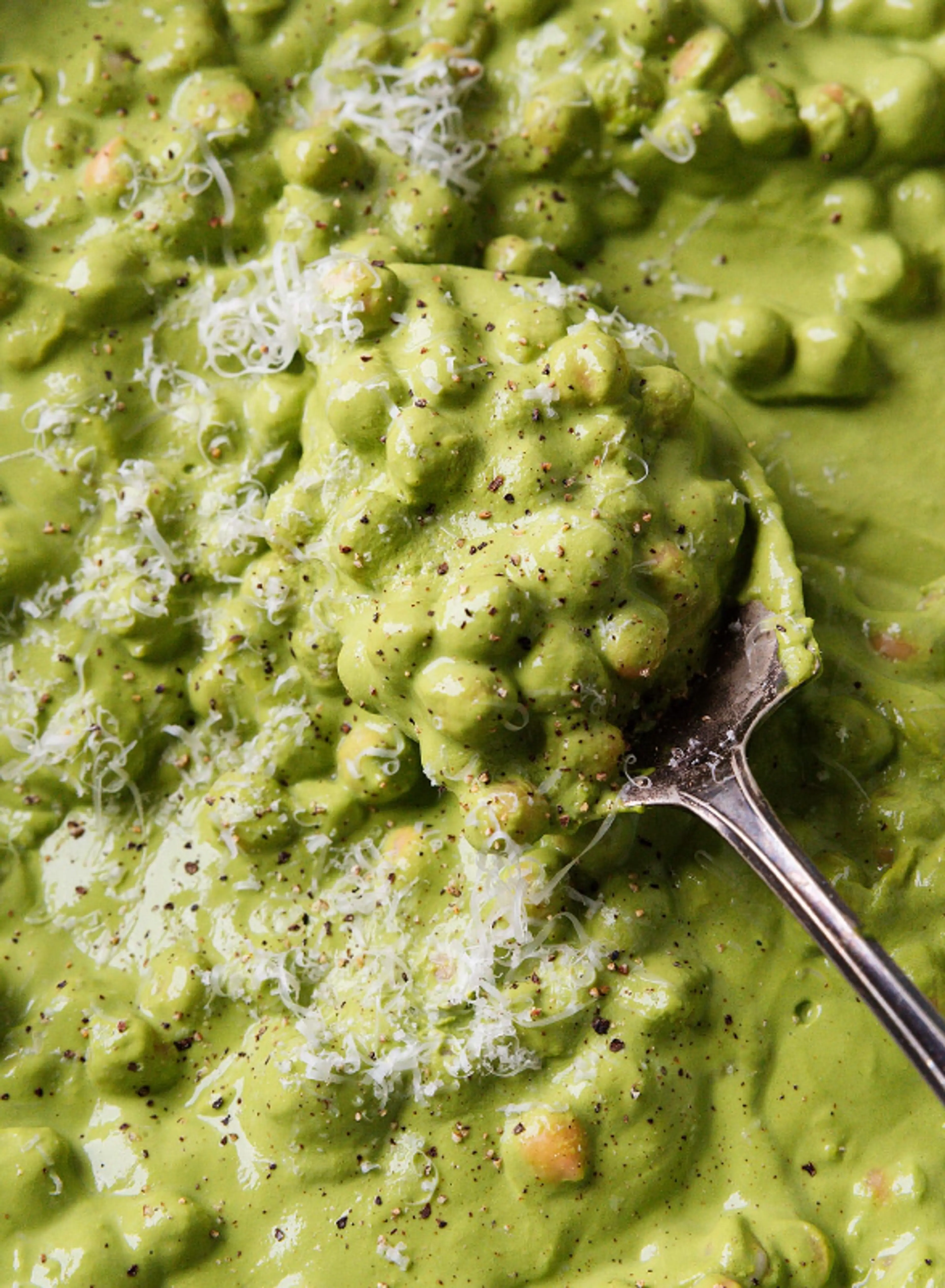 Creamy High Protein Pesto Chickpea Skillet