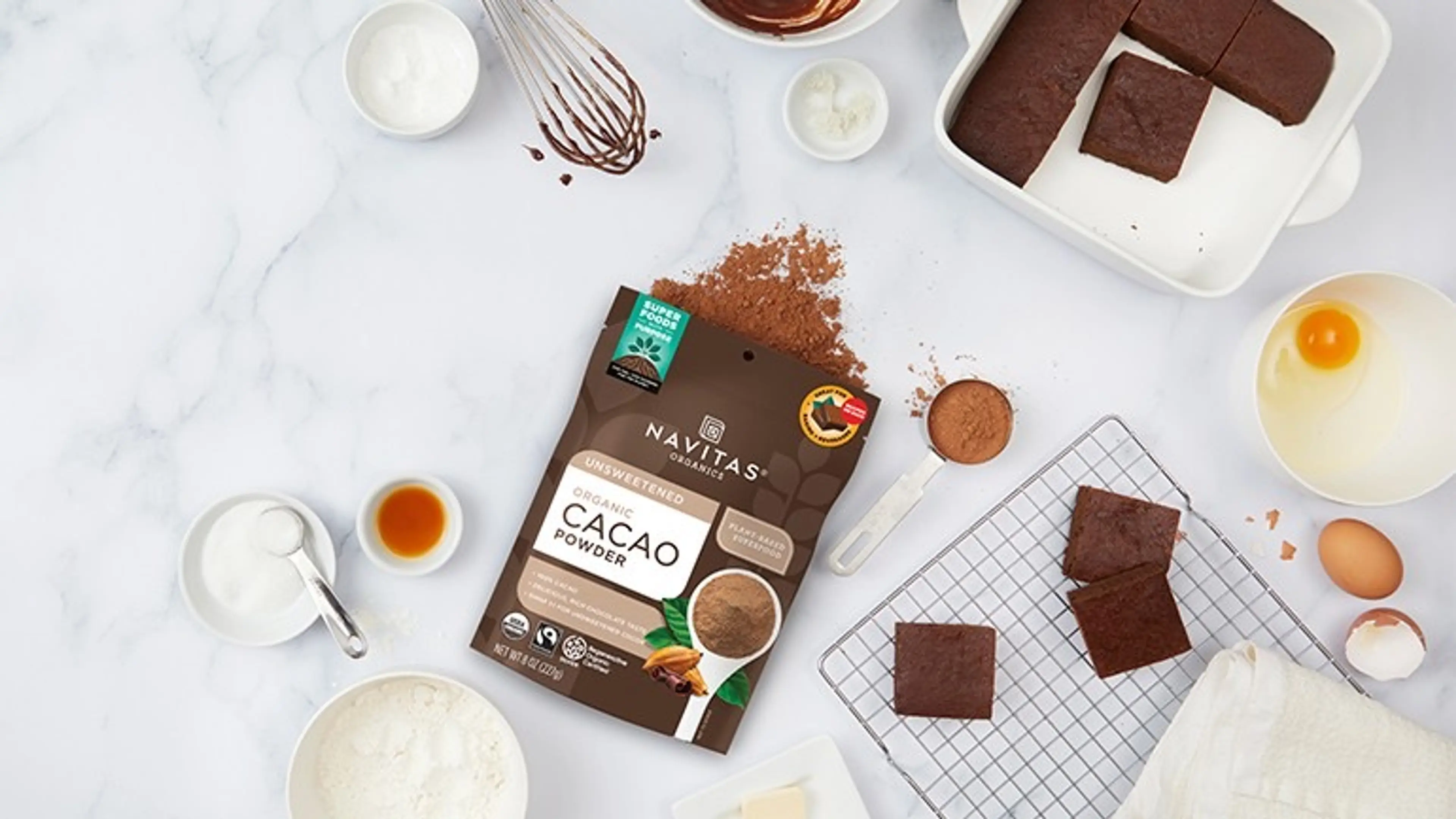 Fudgy Cacao Brownies Recipe