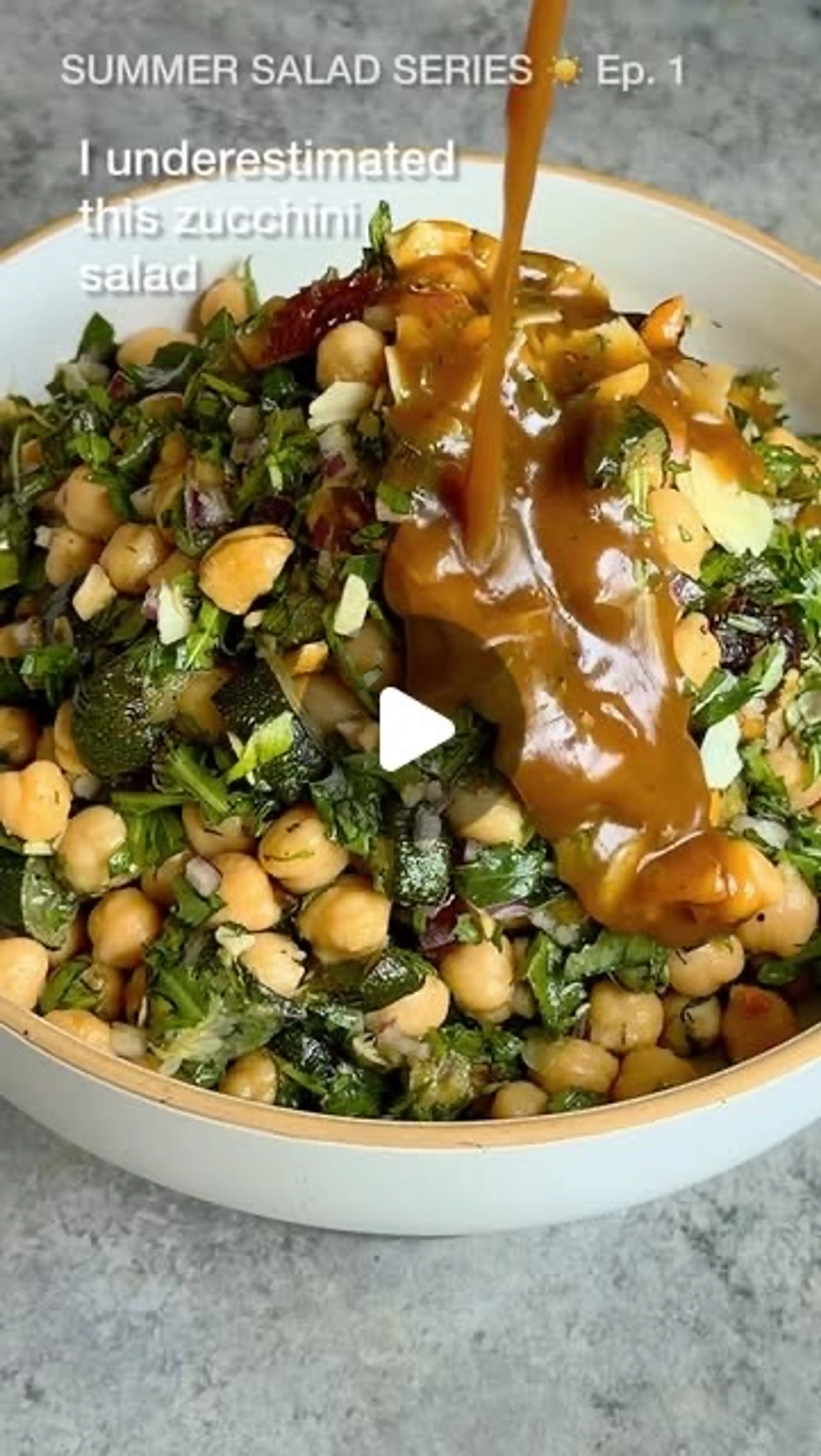 Roasted Zucchini & Chickpea Salad with Maple Balsamic! Summe