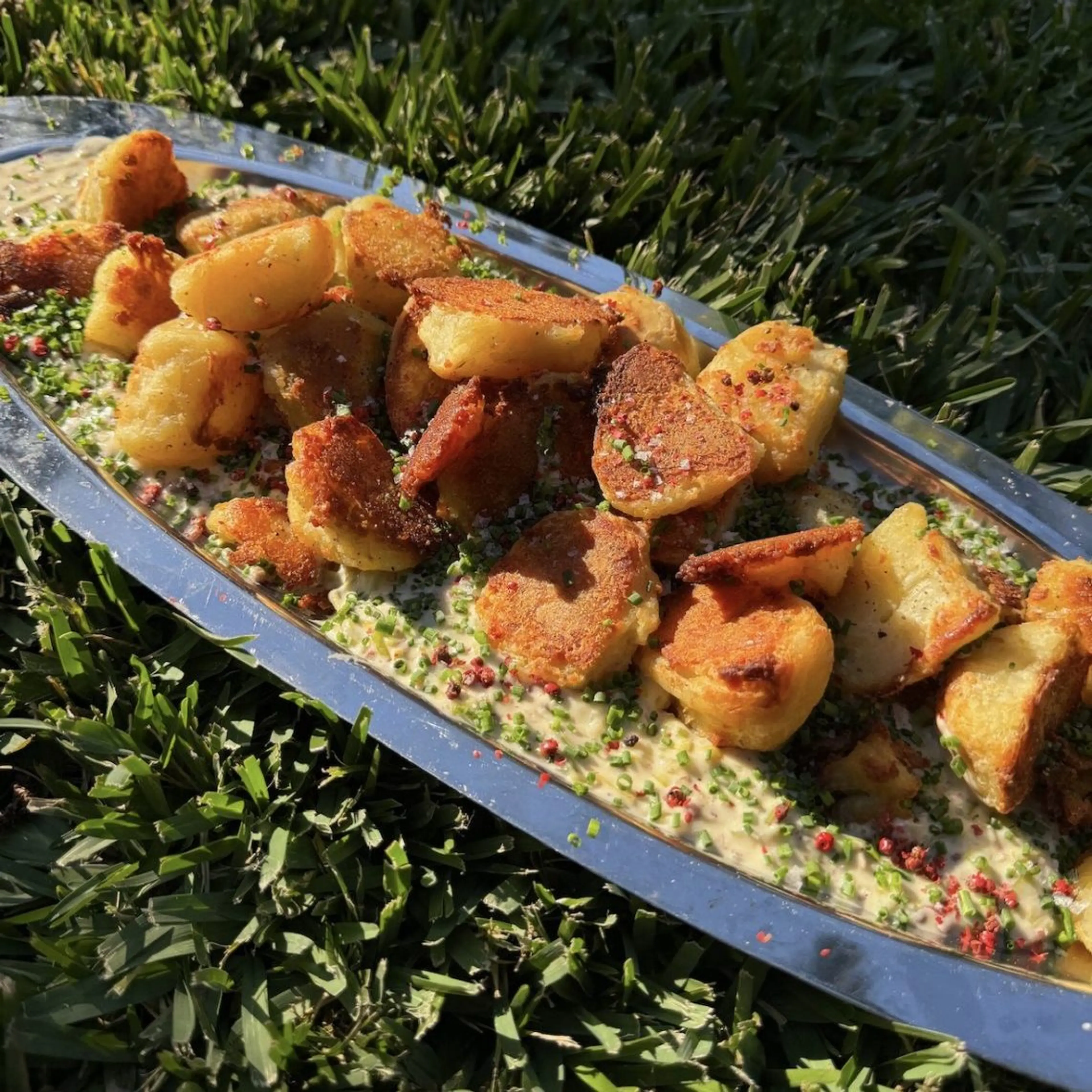 Potatoes Au Poivre with Pink Peppercorn and Leeks