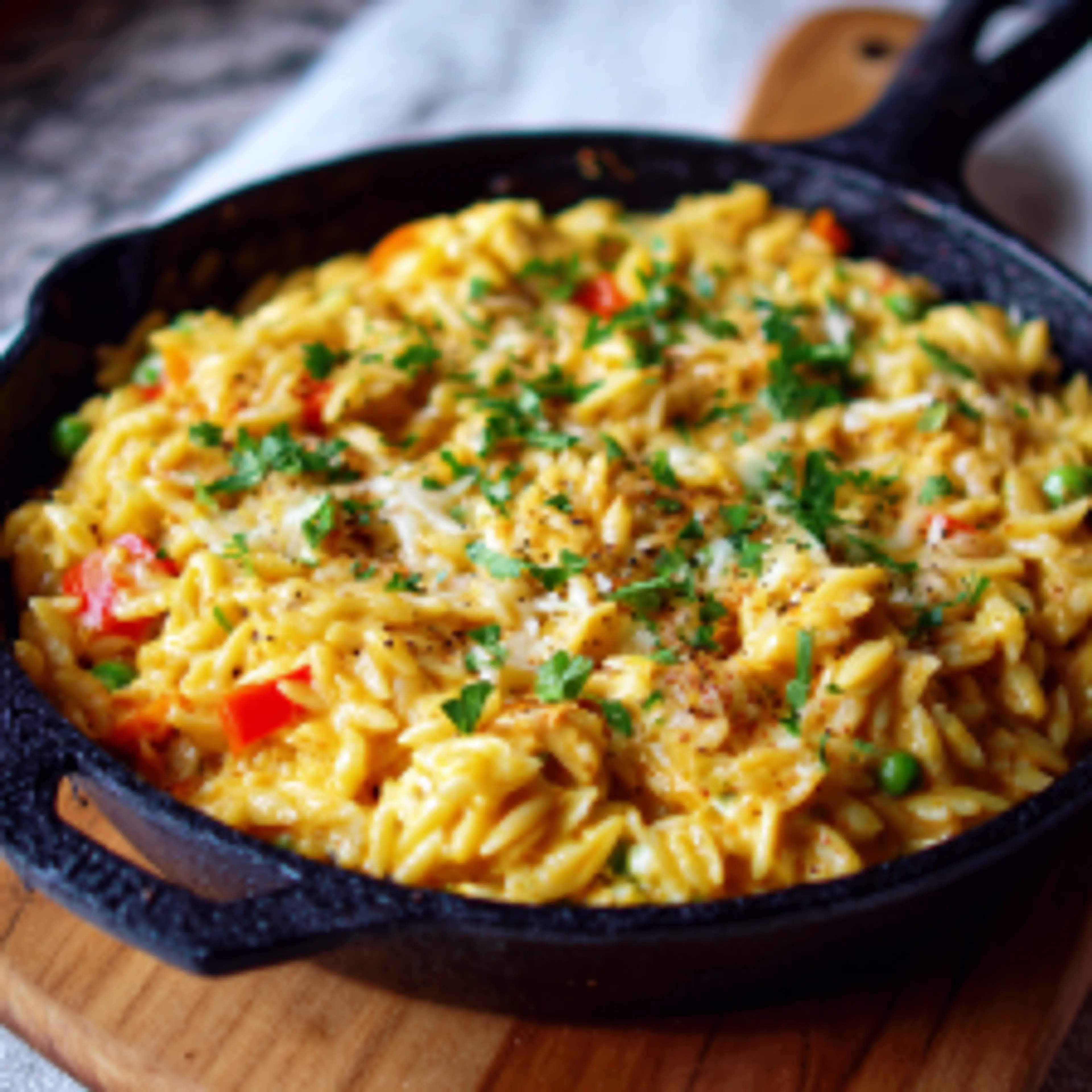 Creamy Cottage Cheese Orzo (High Protein & Easy One-Pot Meal